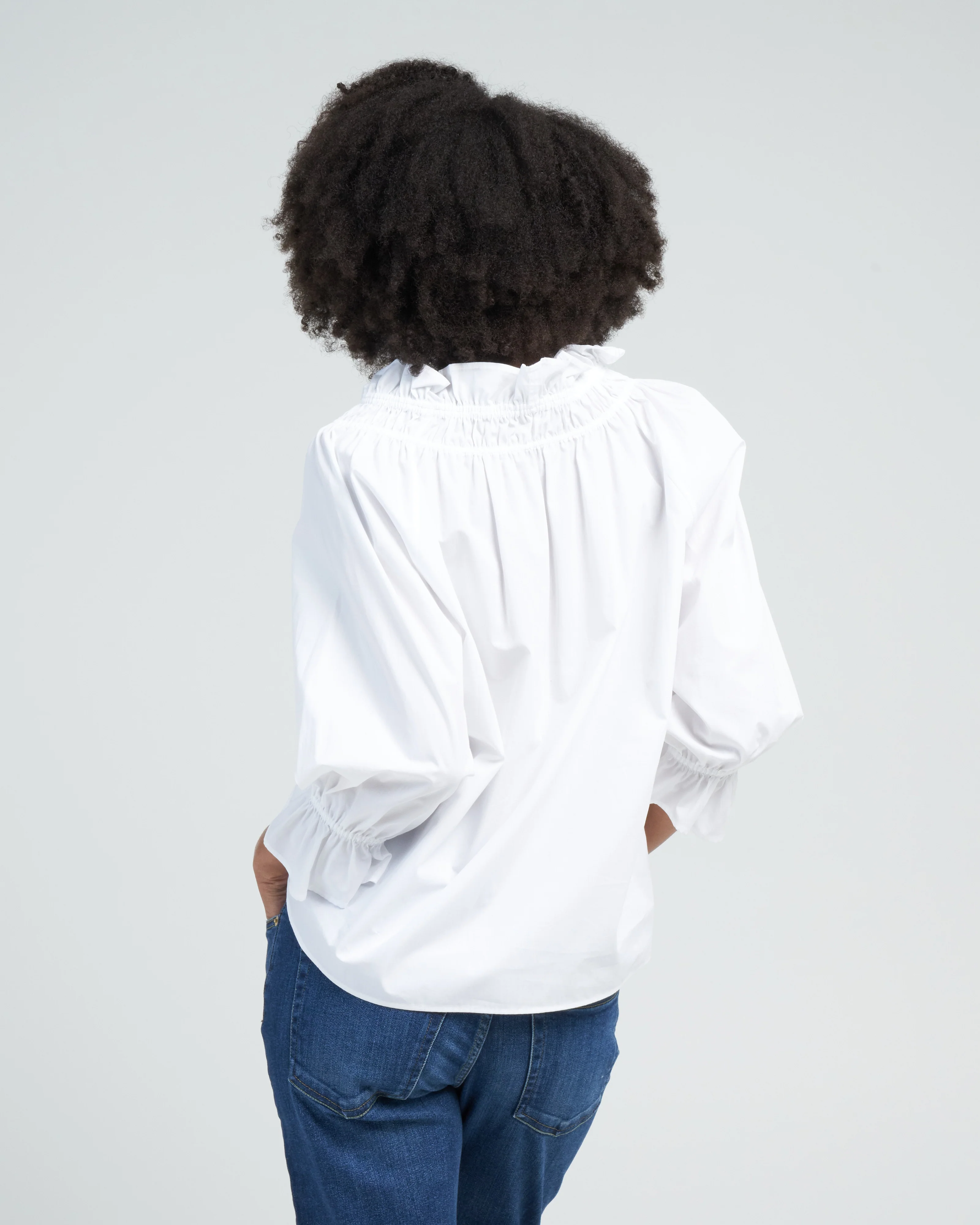 memoir 3 raglan sleeve pullover - white - Image 4