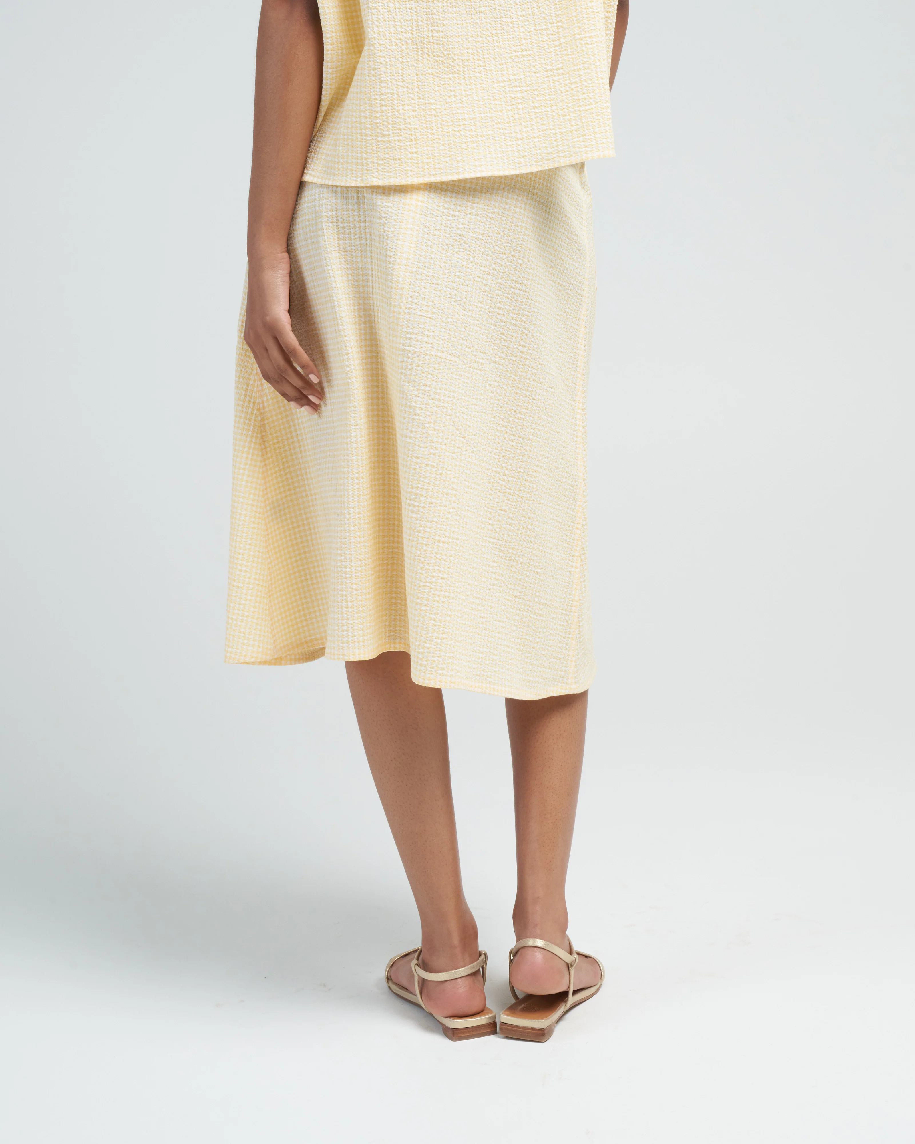 petite jupe novel skirt - yellow gingham - Image 4