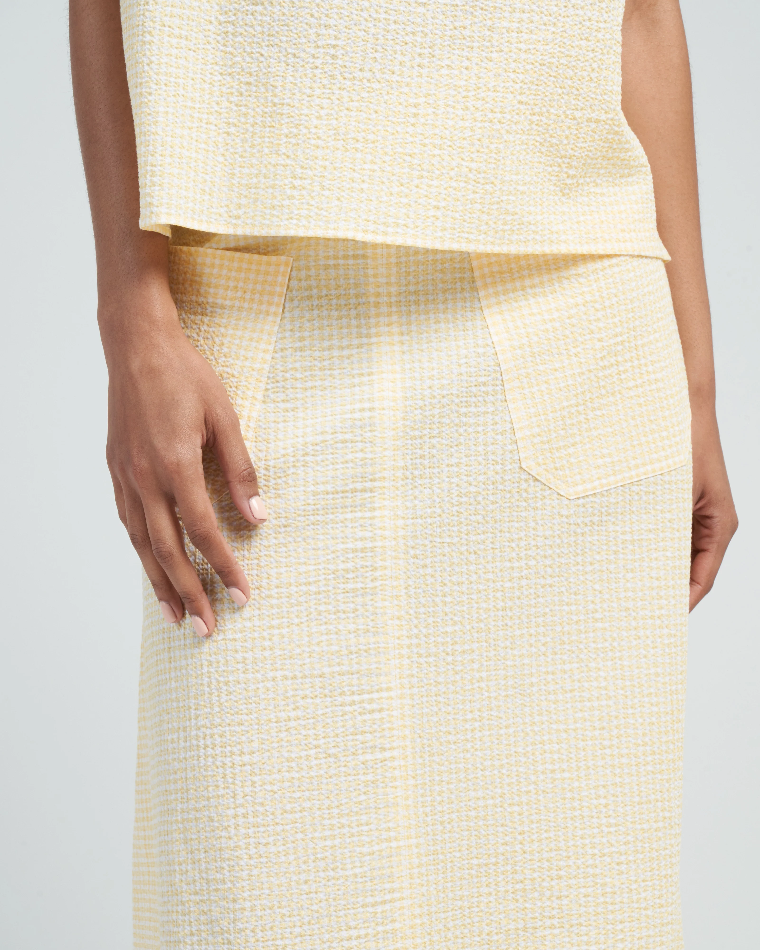 petite jupe novel skirt - yellow gingham - Image 5