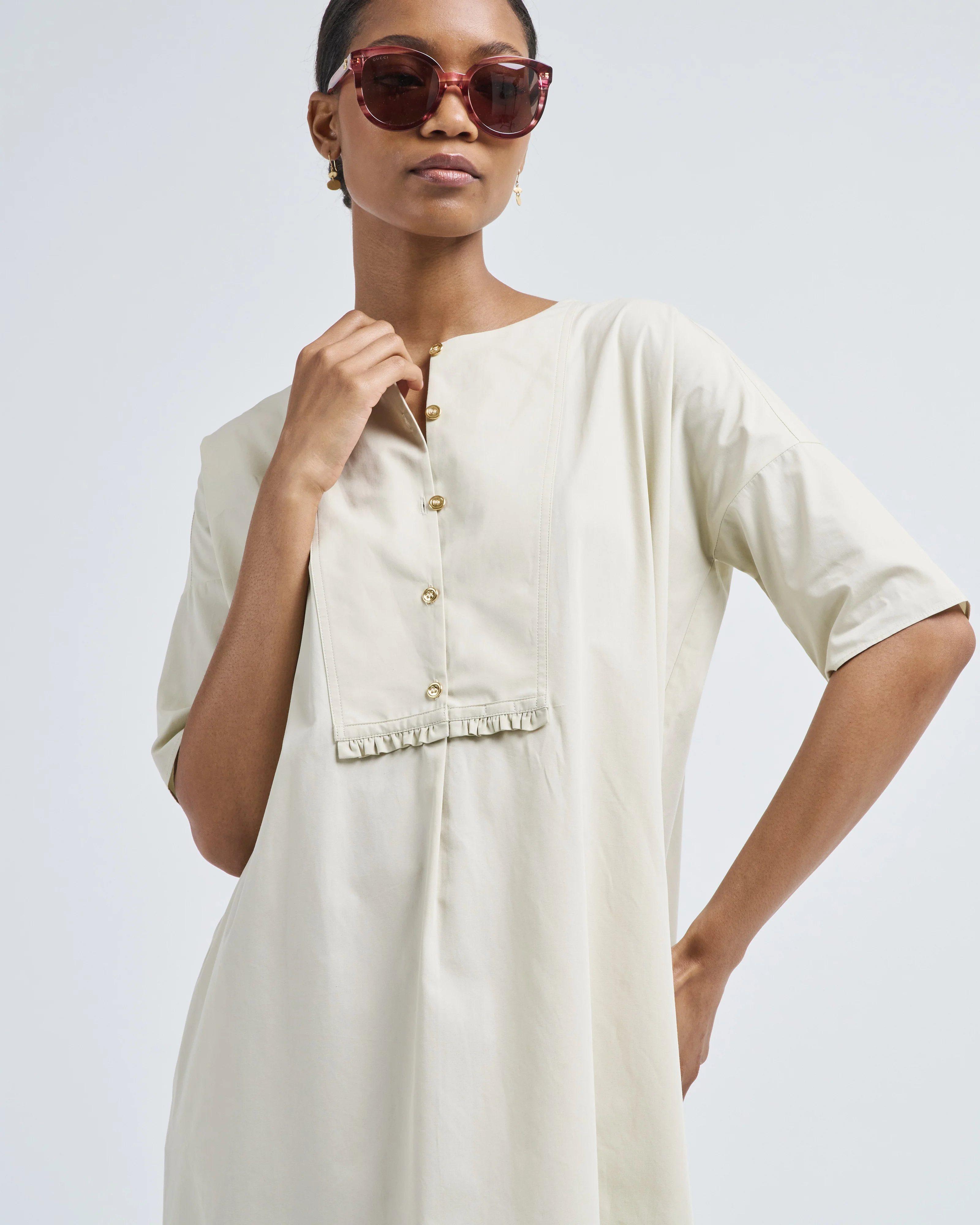 robe nest mid sleeve liquette dress - Image 2