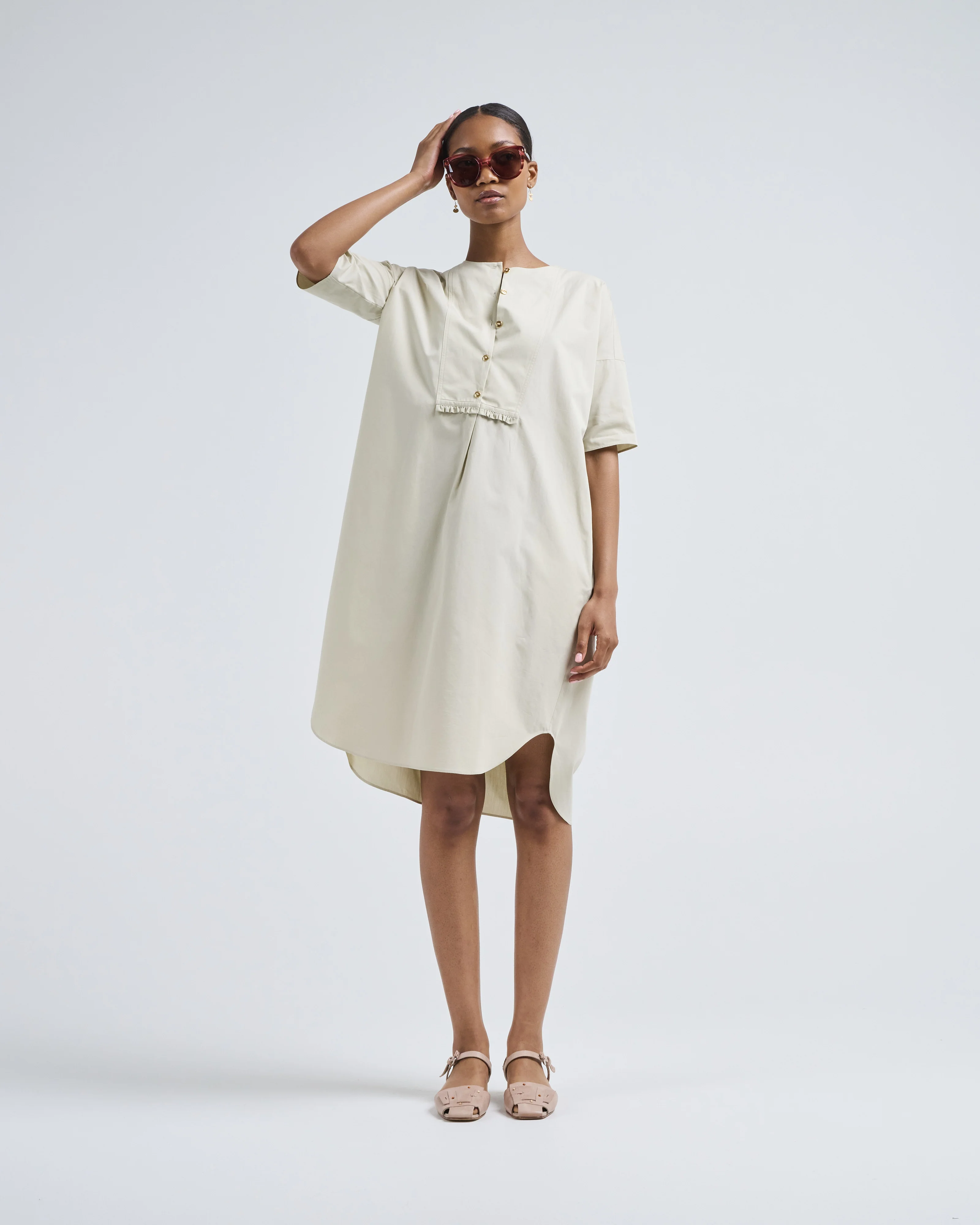 robe nest mid sleeve liquette dress - Image 3