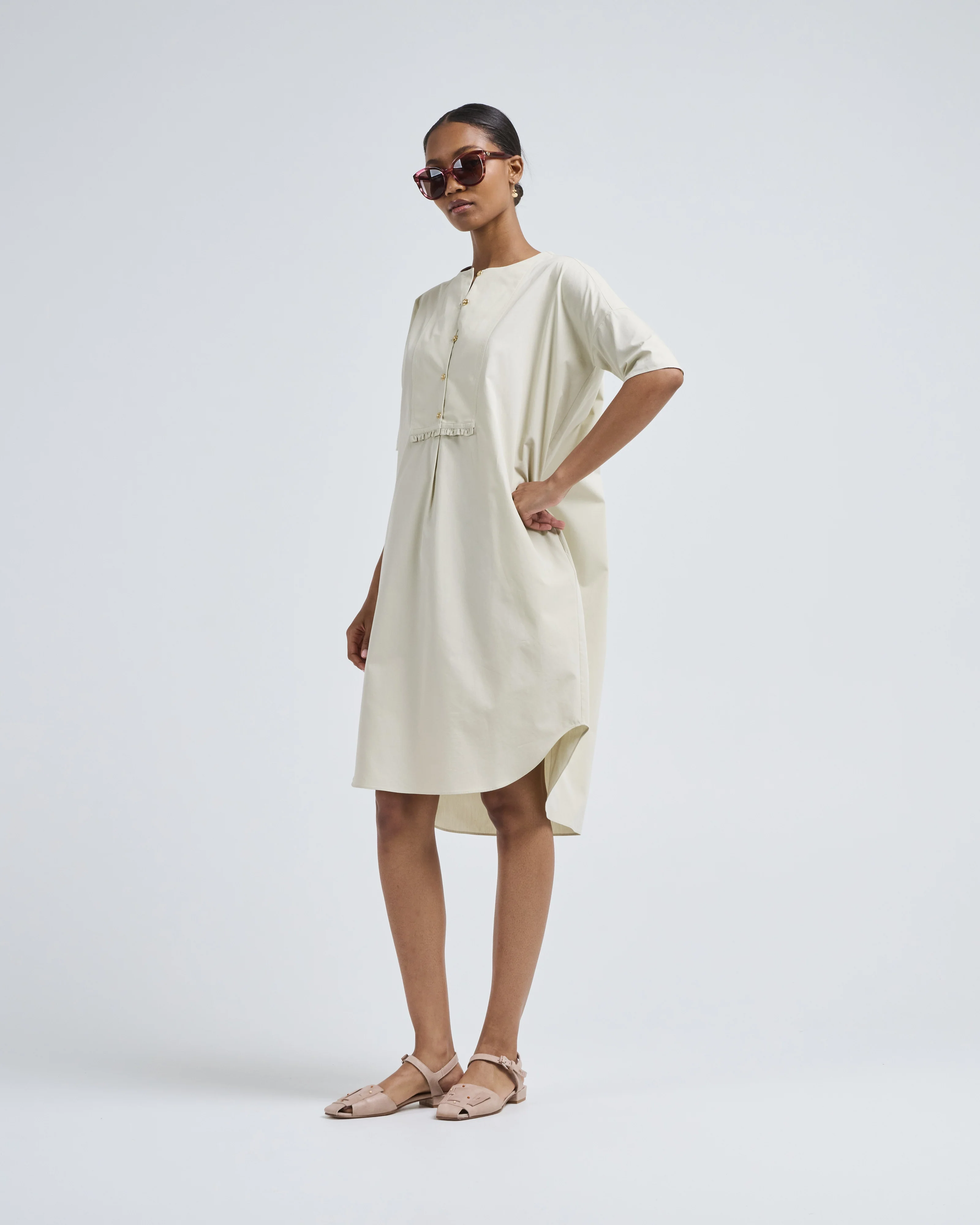 robe nest mid sleeve liquette dress - Image 4