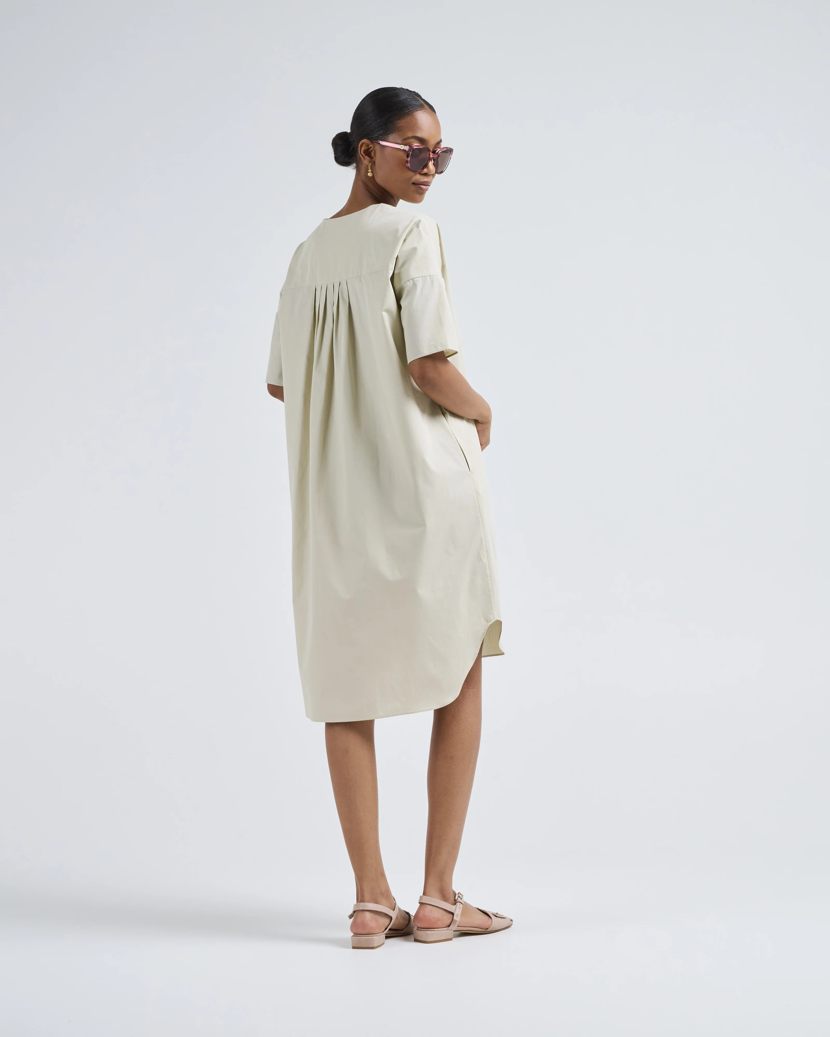 robe nest mid sleeve liquette dress - Image 5