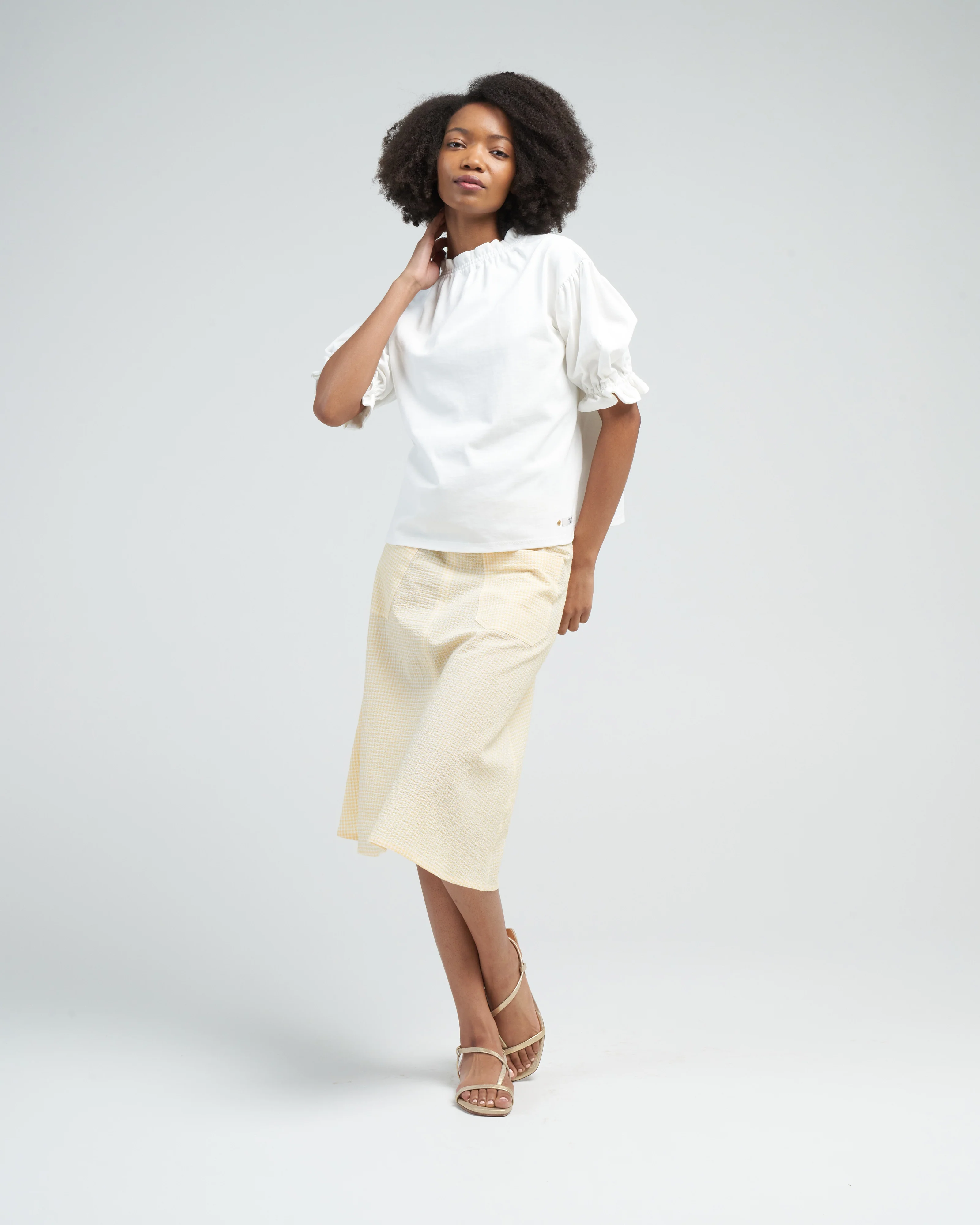 short sleeve sweatblouse - natural white - Image 2