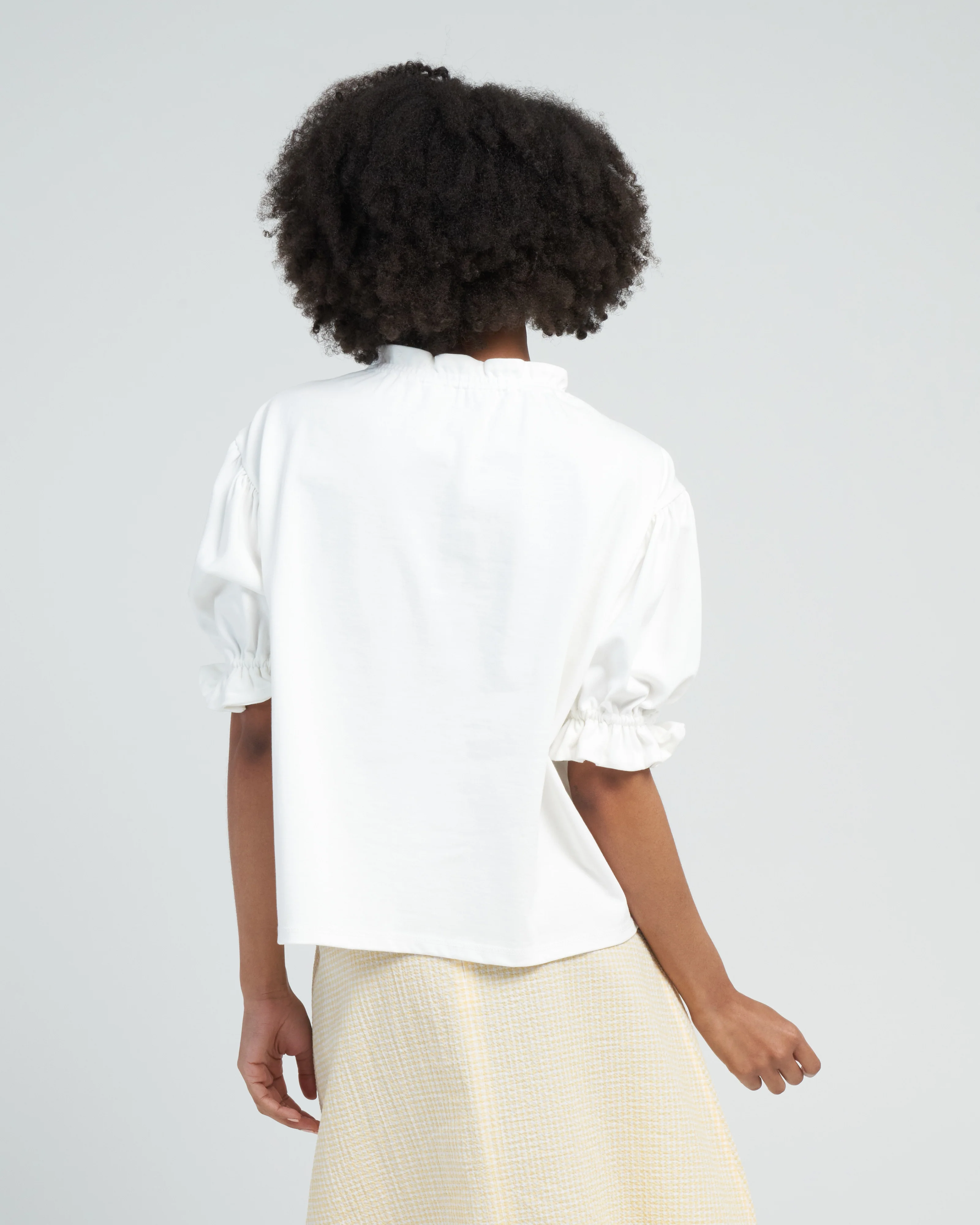 short sleeve sweatblouse - natural white - Image 4