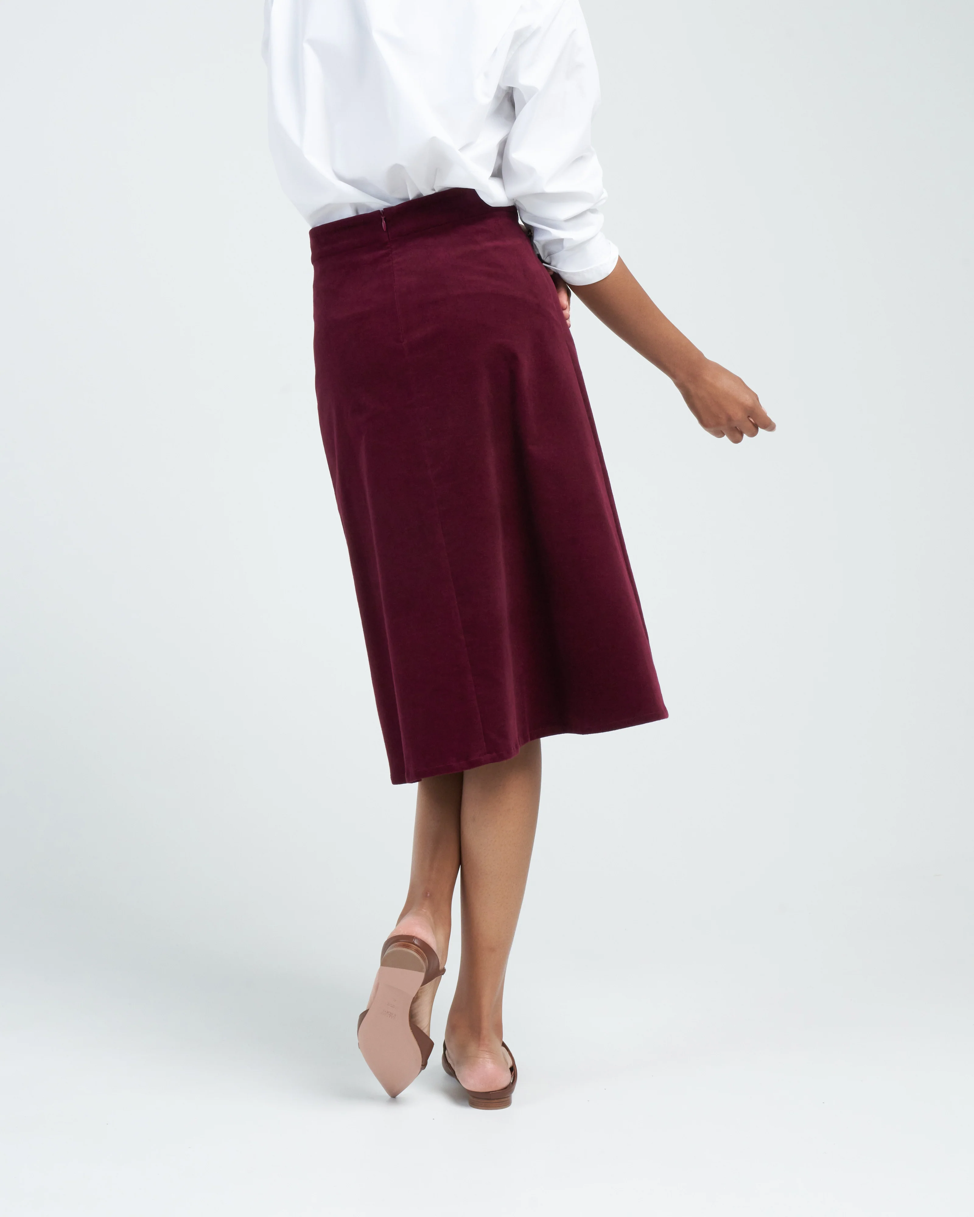 tailored skirt - raspberry bordeaux - Image 4