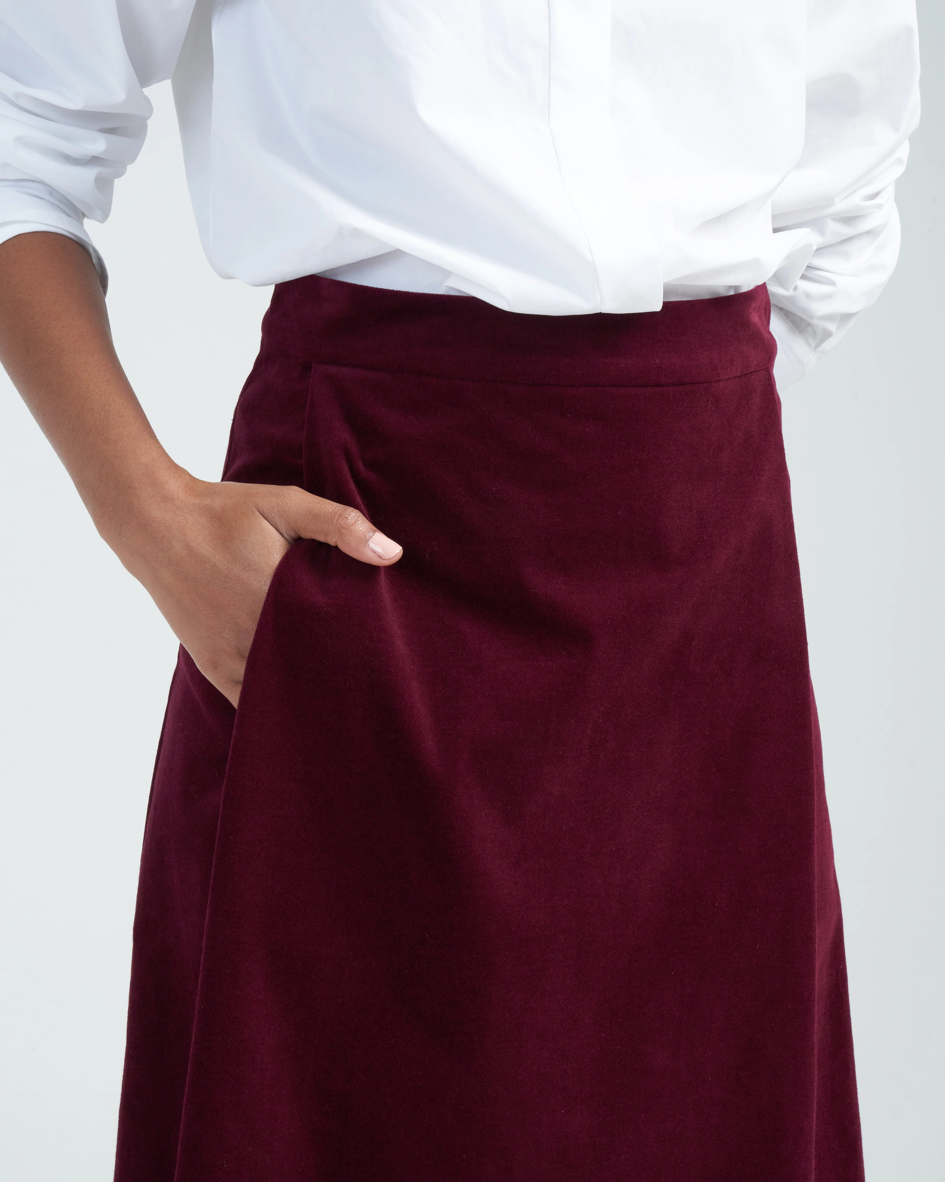 tailored skirt - raspberry bordeaux - Image 5