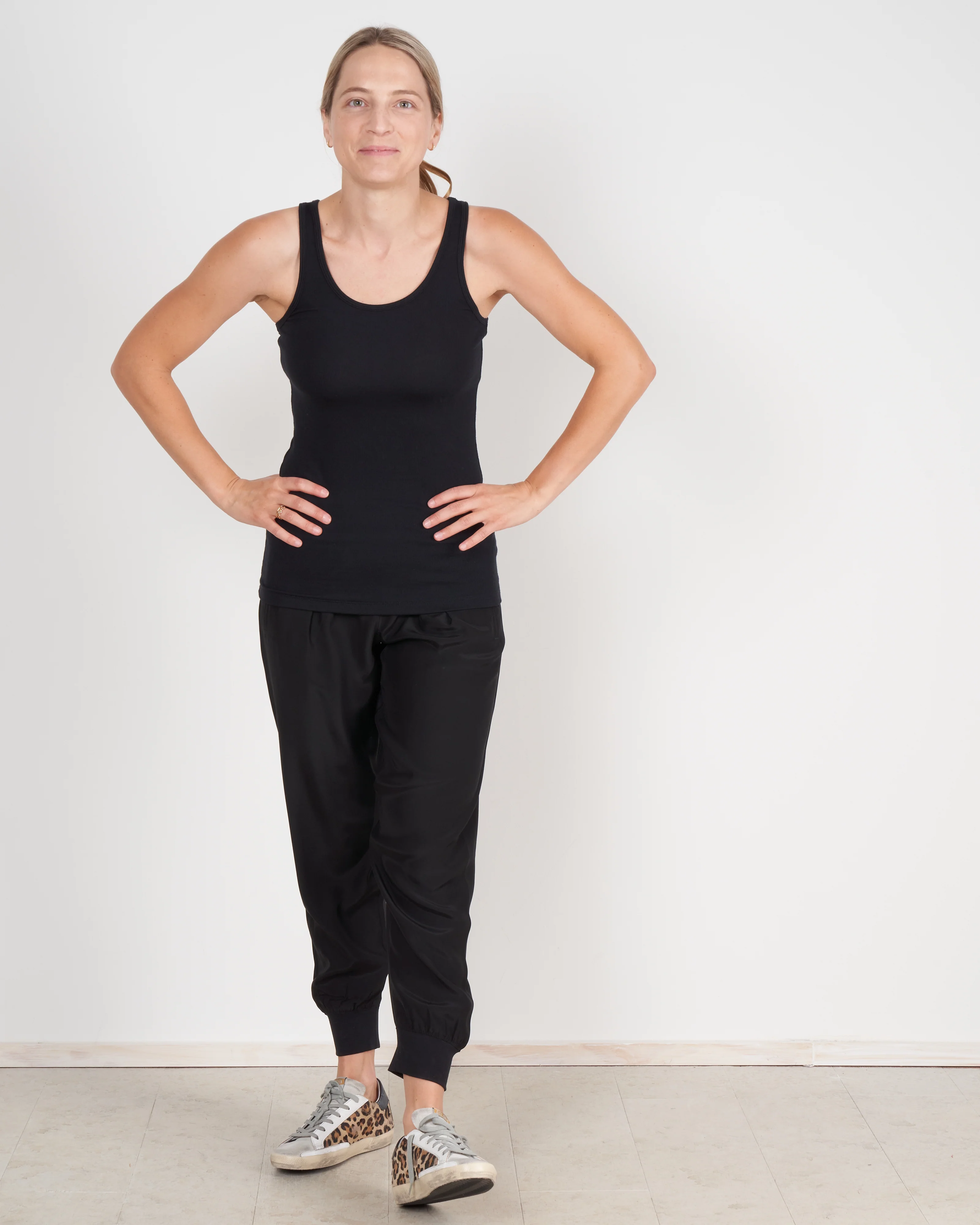 micro modal ribbed boy tank - black - Image 2