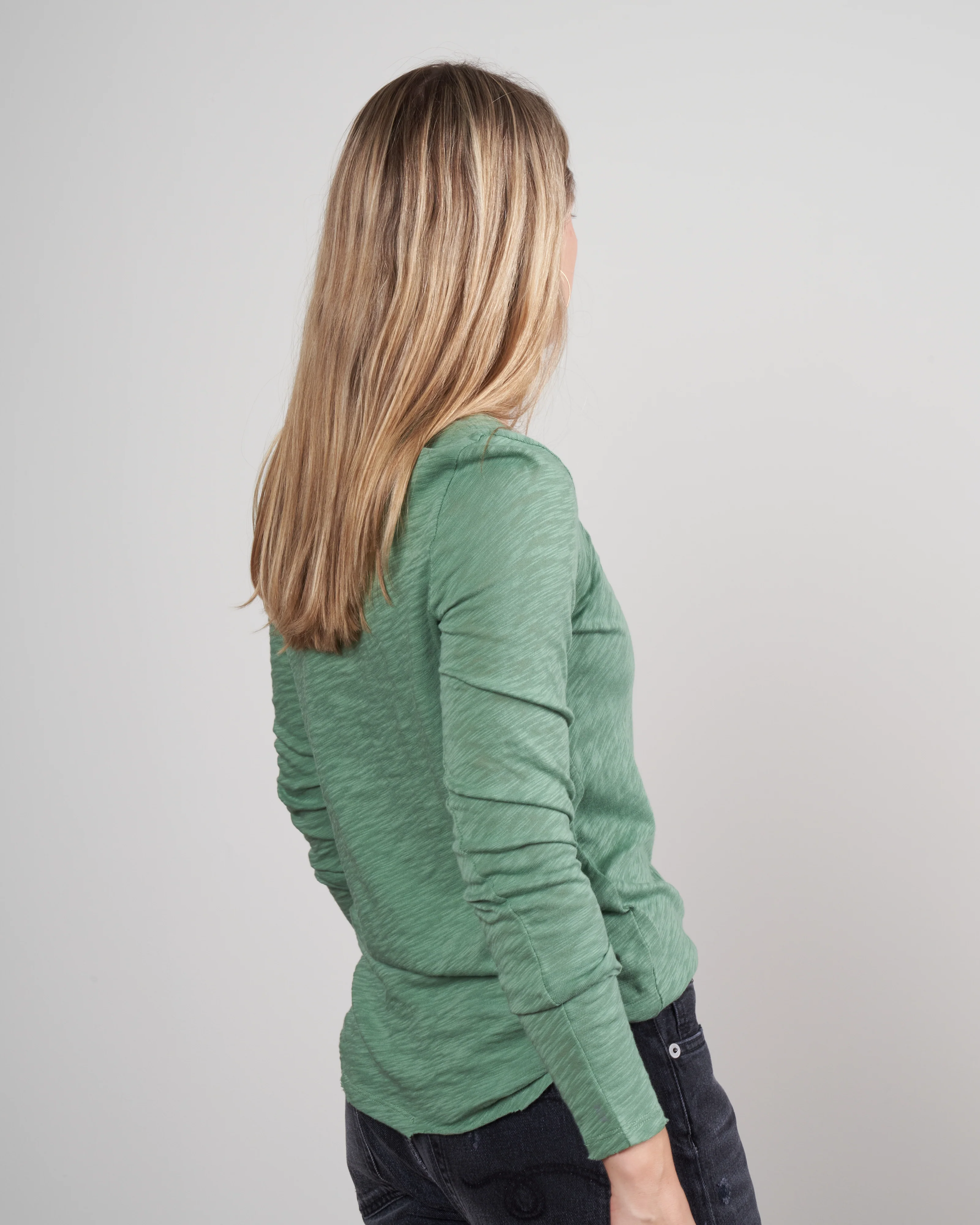 slub jersey destroyed crewneck - seaglass - Image 4