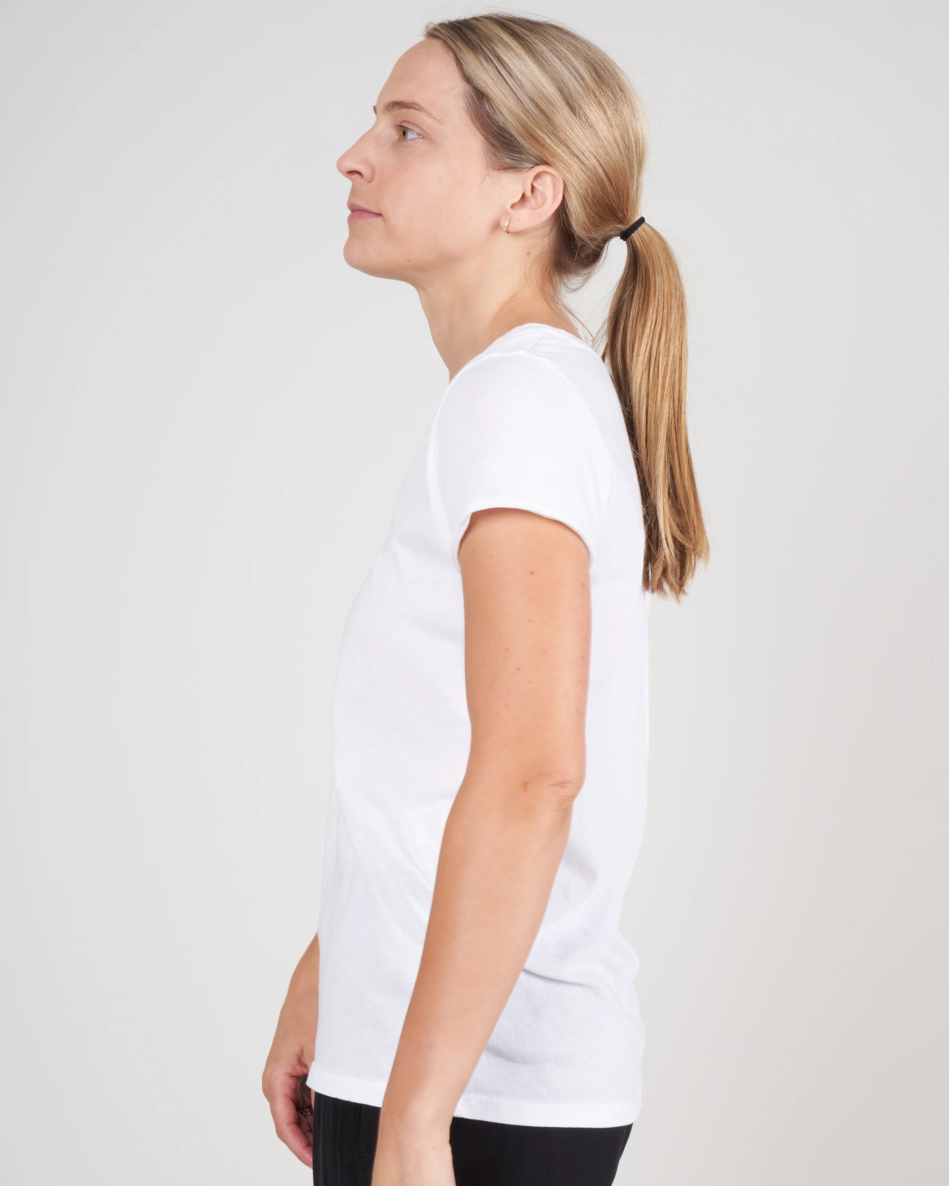 vintage jersey v neck tee - white - Image 3