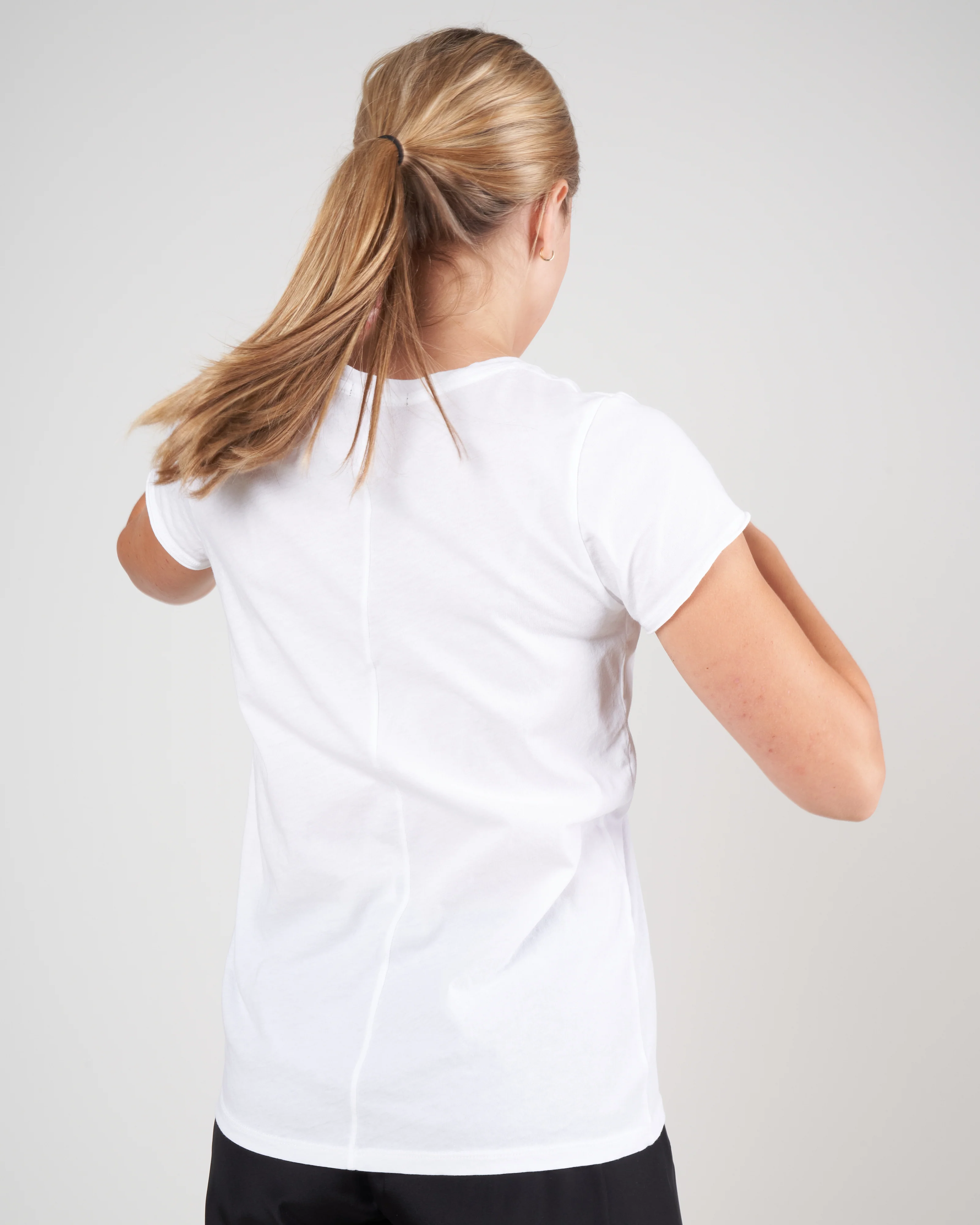 vintage jersey v neck tee - white - Image 4