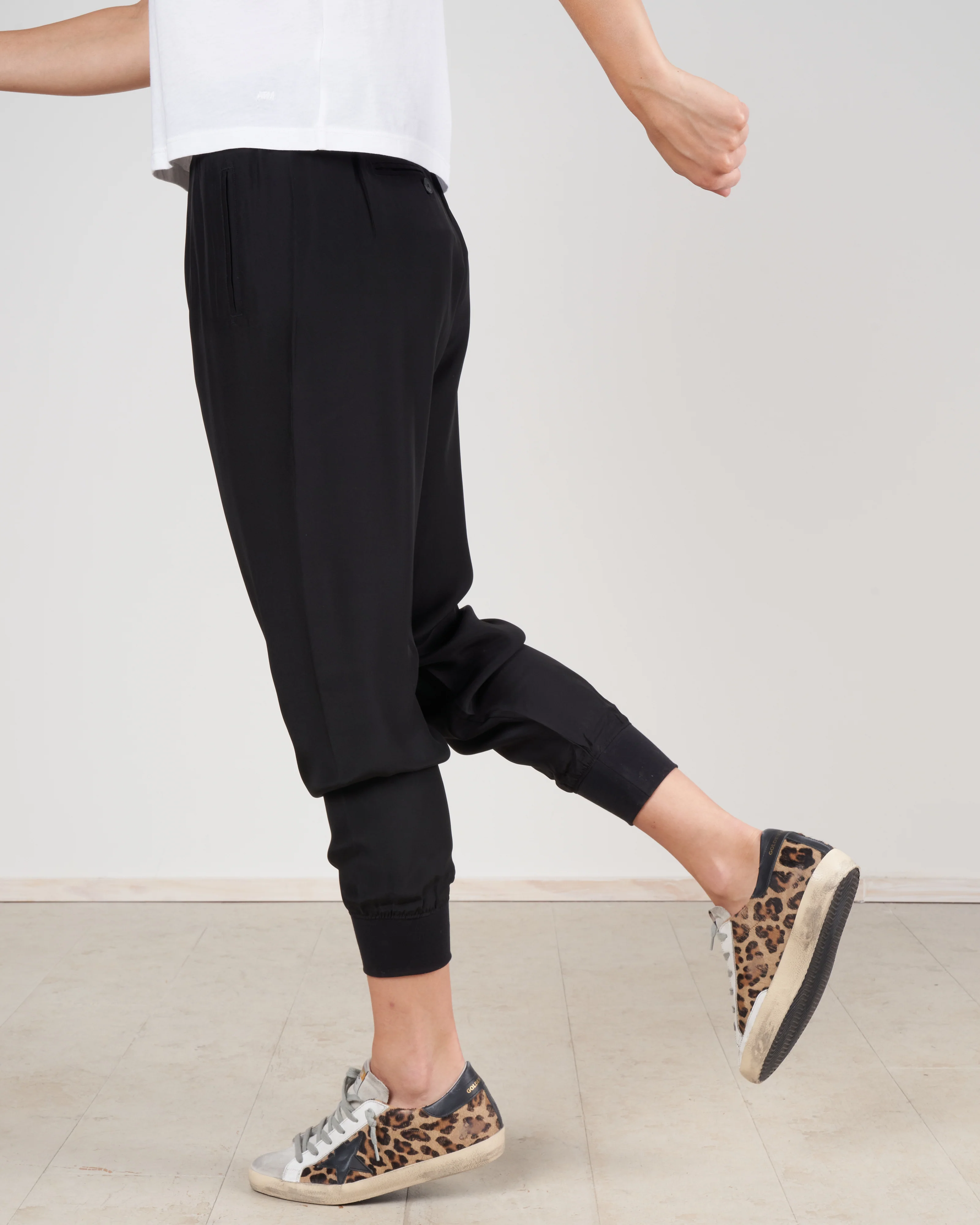 woven pull on pant - black - Image 2