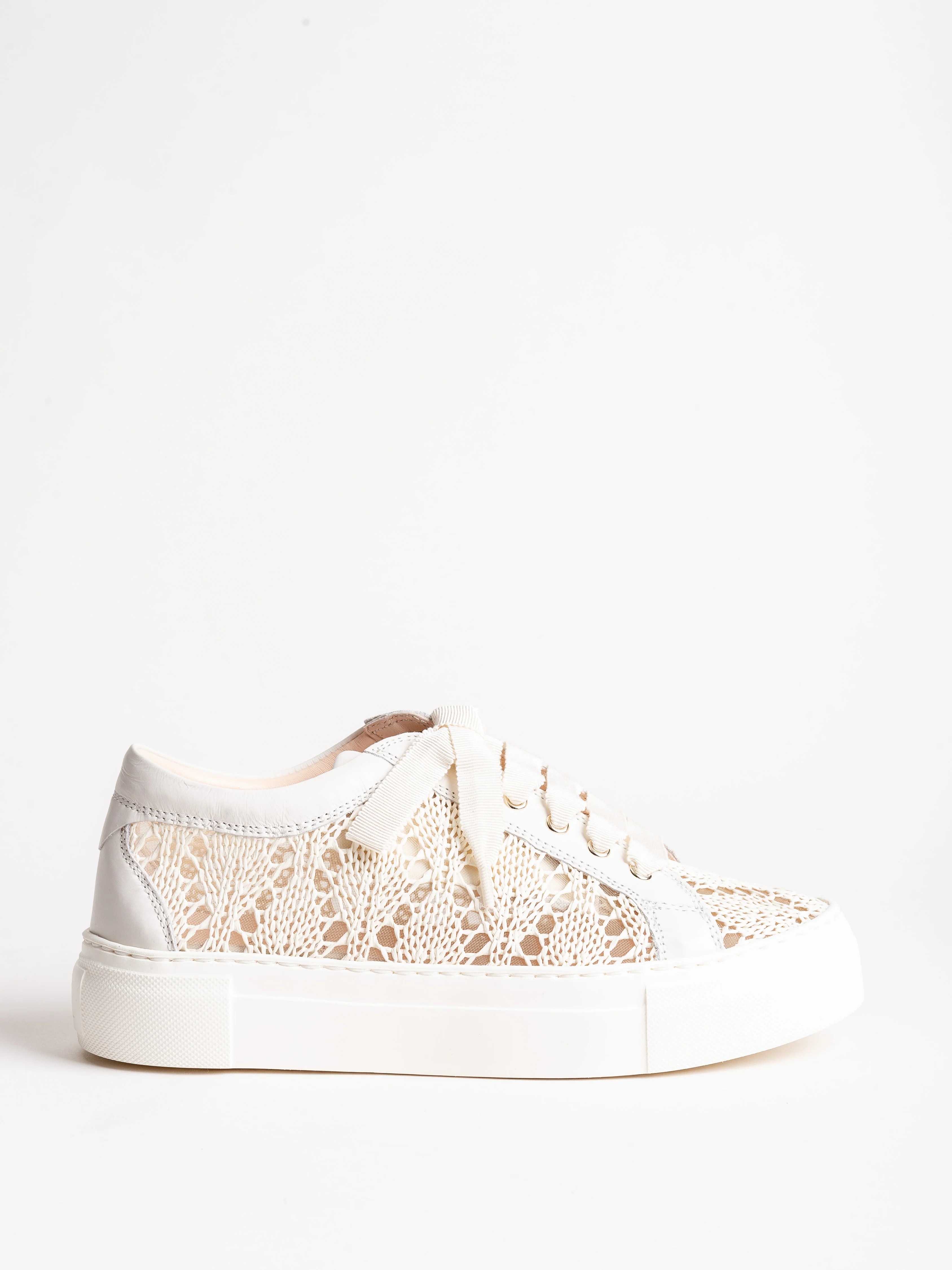 lace sneaker - off white