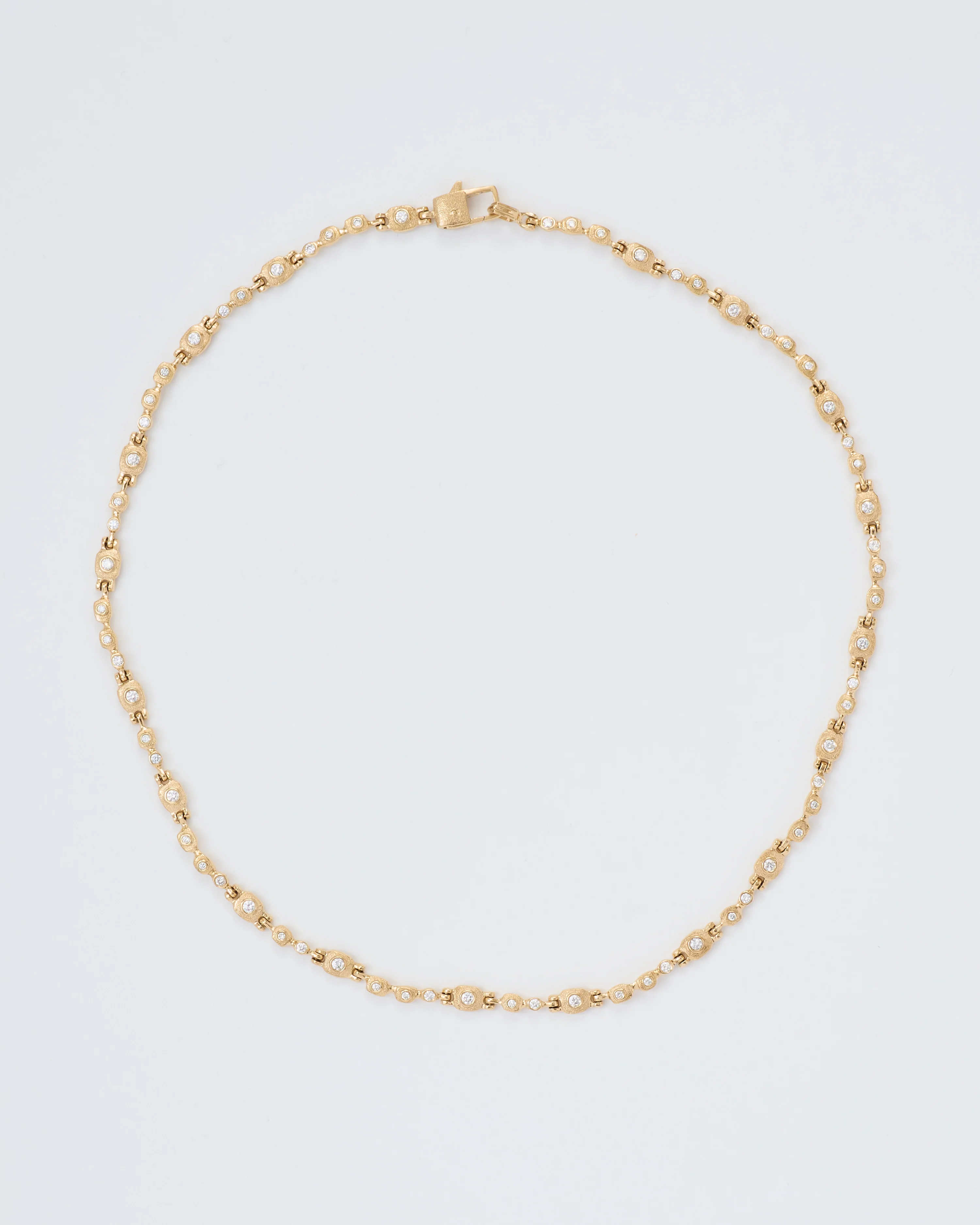 gold and diamond hinge link necklace - Image 3