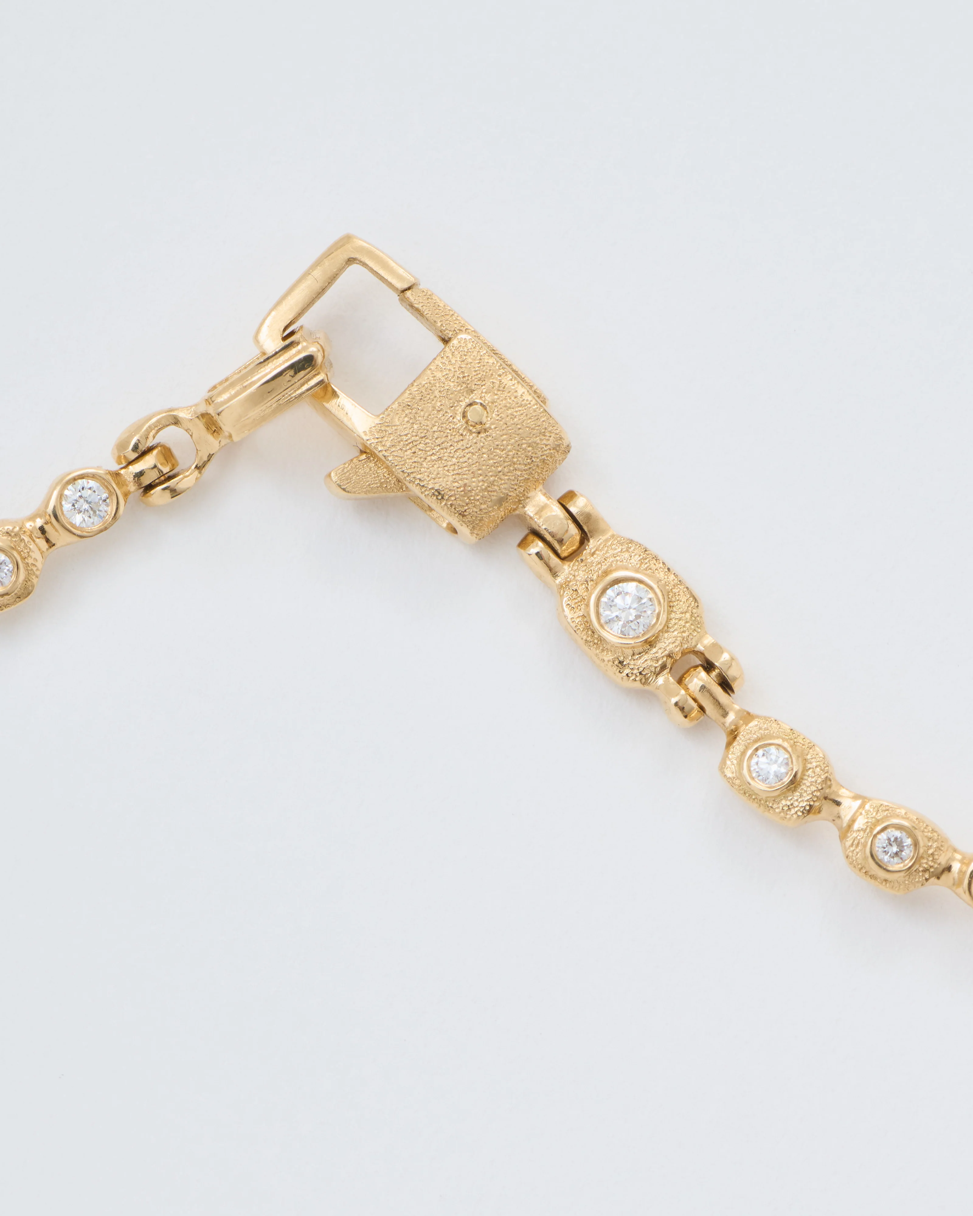 gold and diamond hinge link necklace - Image 5