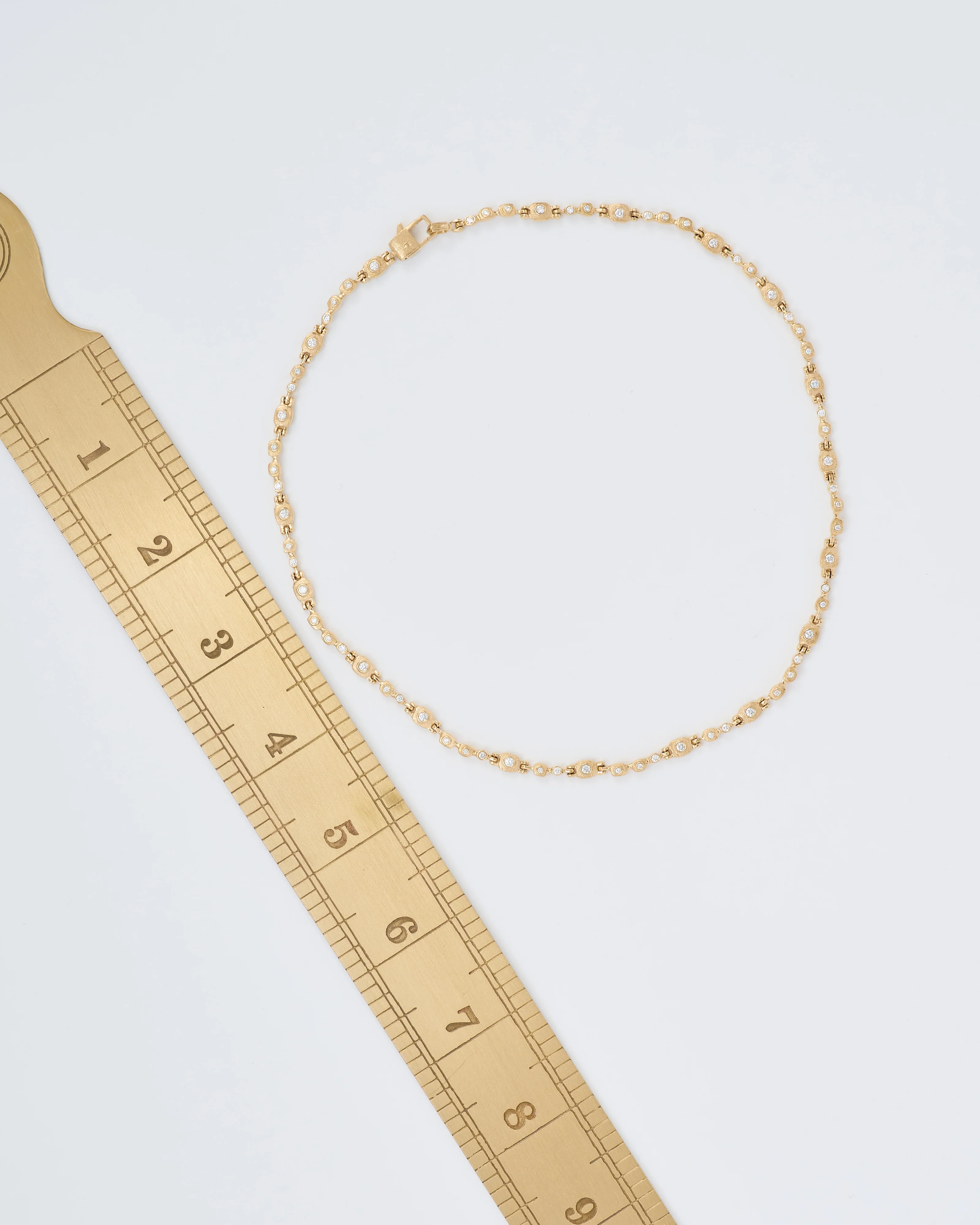 gold and diamond hinge link necklace - Image 6