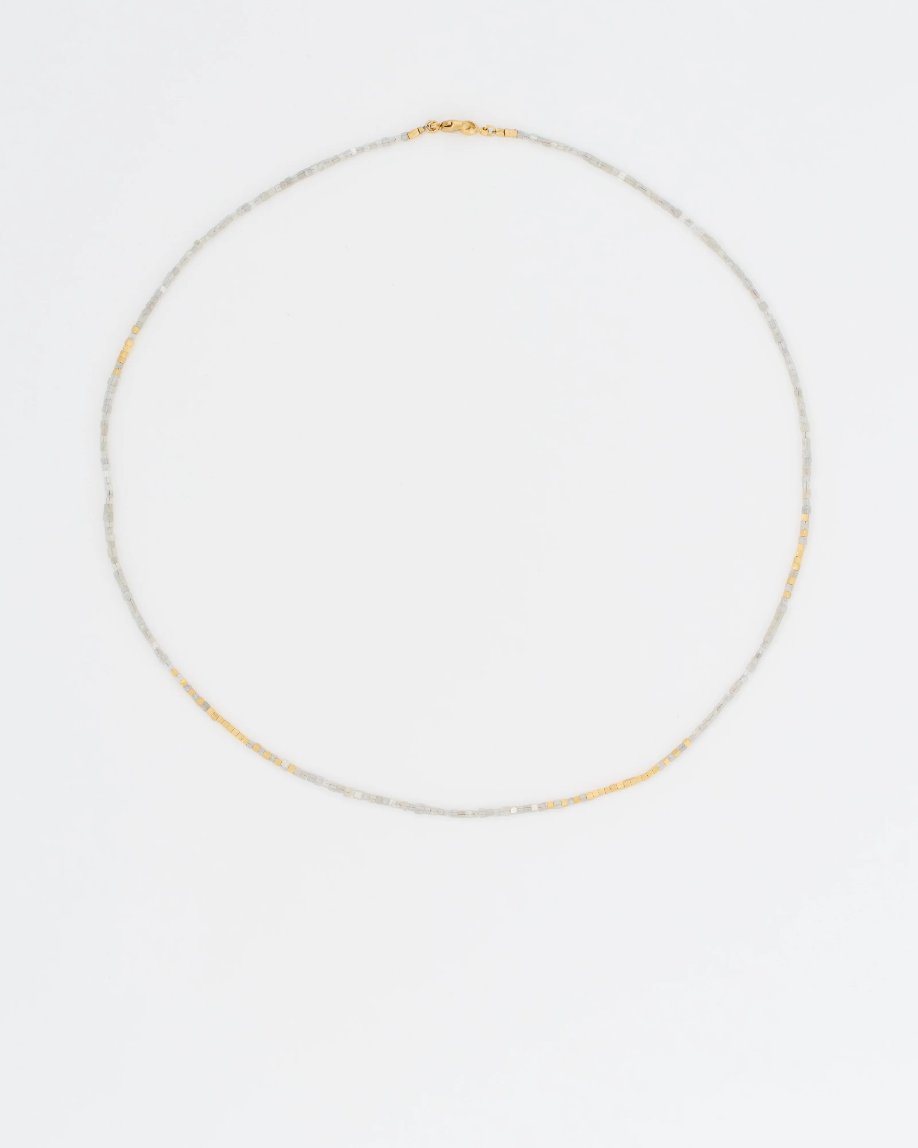 gold and gray diamond square roundels necklace - Image 4