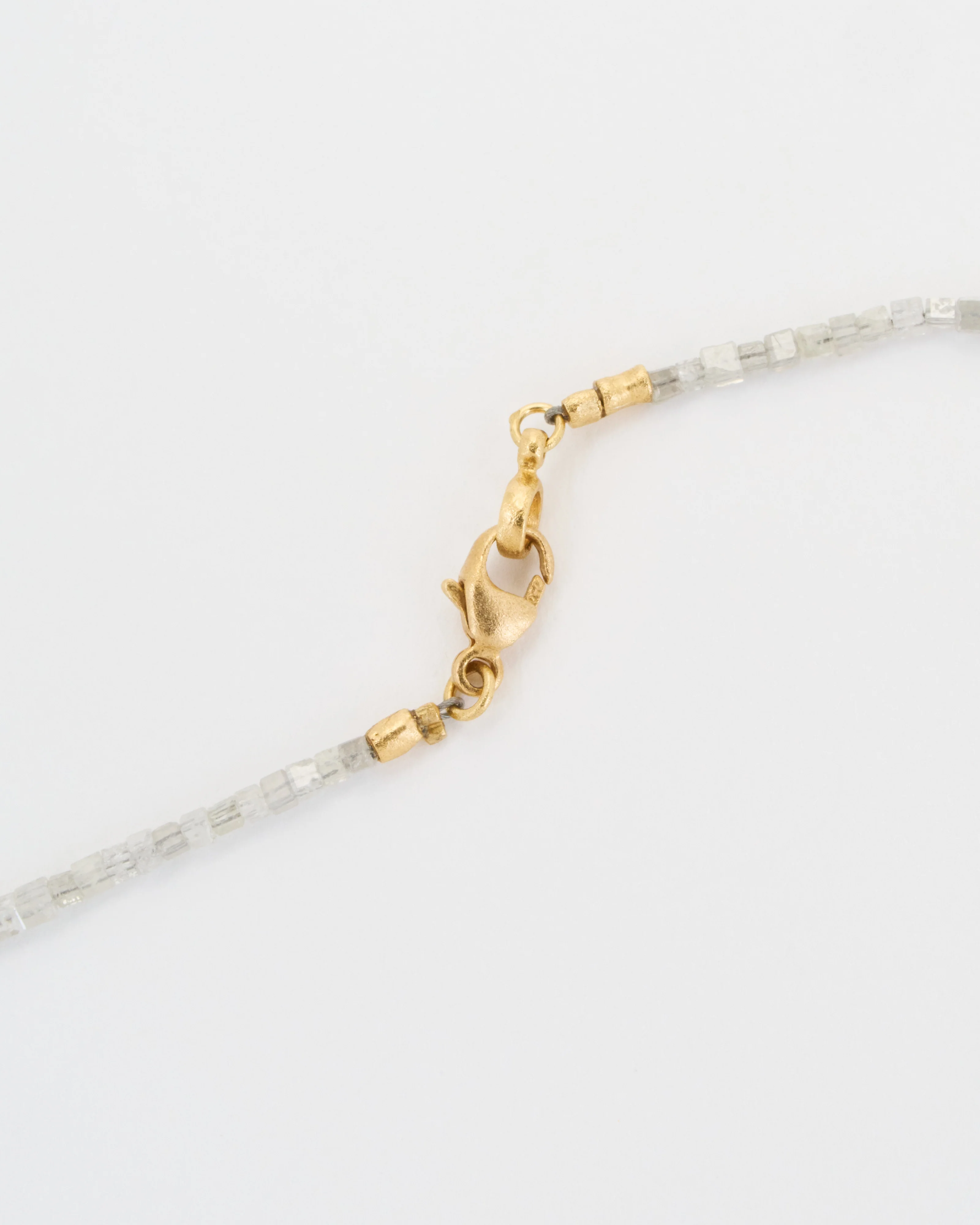 gold and gray diamond square roundels necklace - Image 5