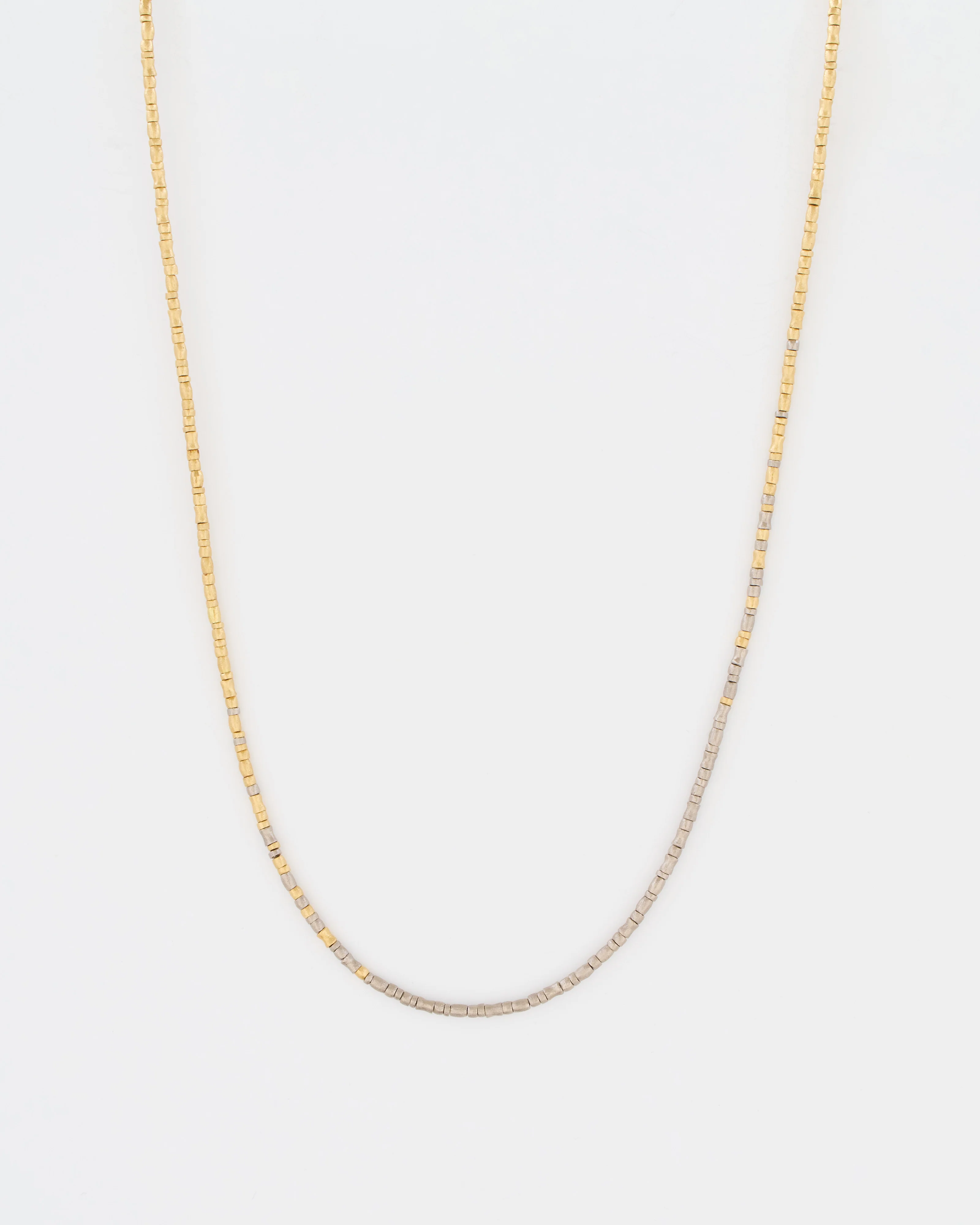 yellow gold and palladium roundels necklace