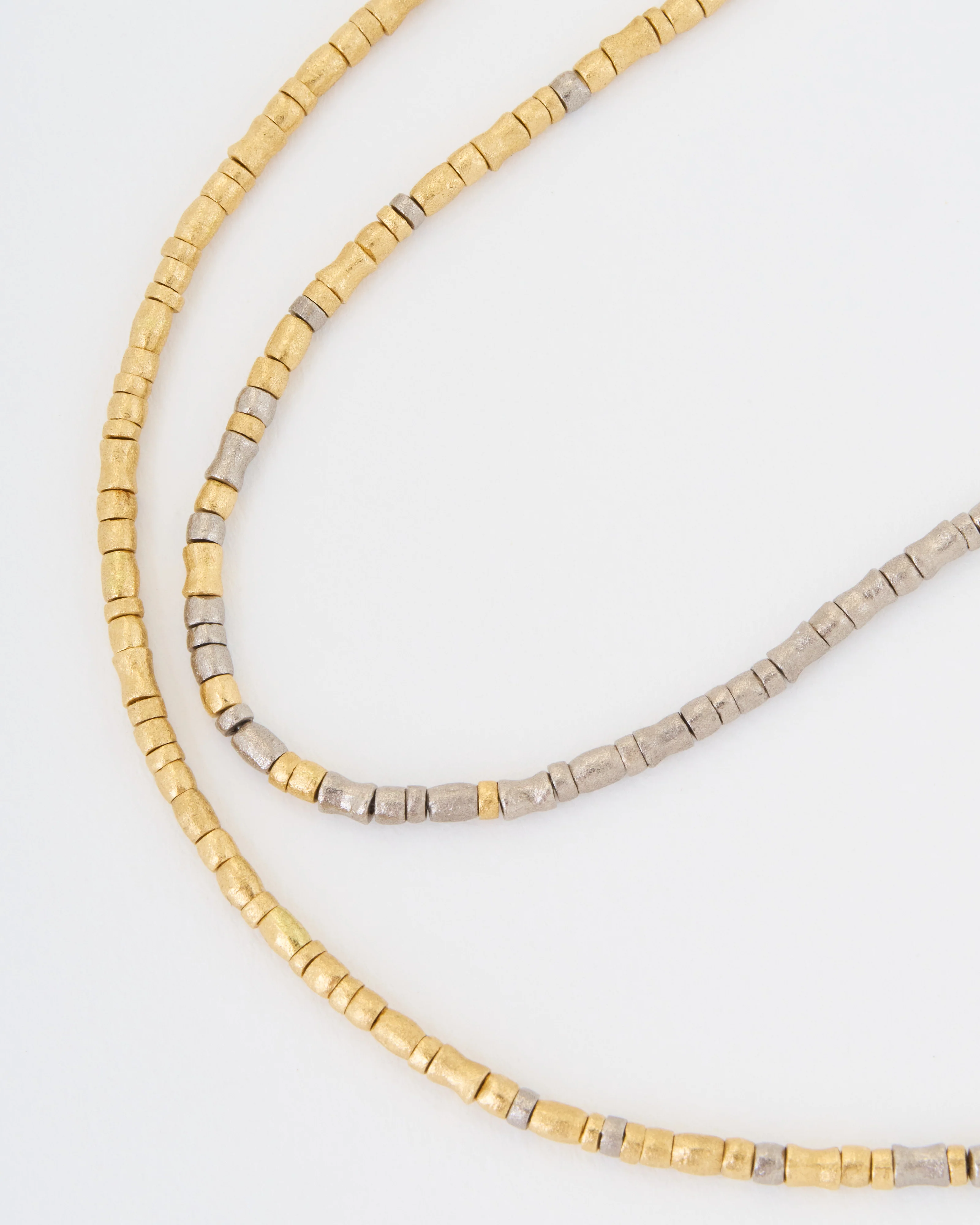 yellow gold and palladium roundels necklace - Image 2