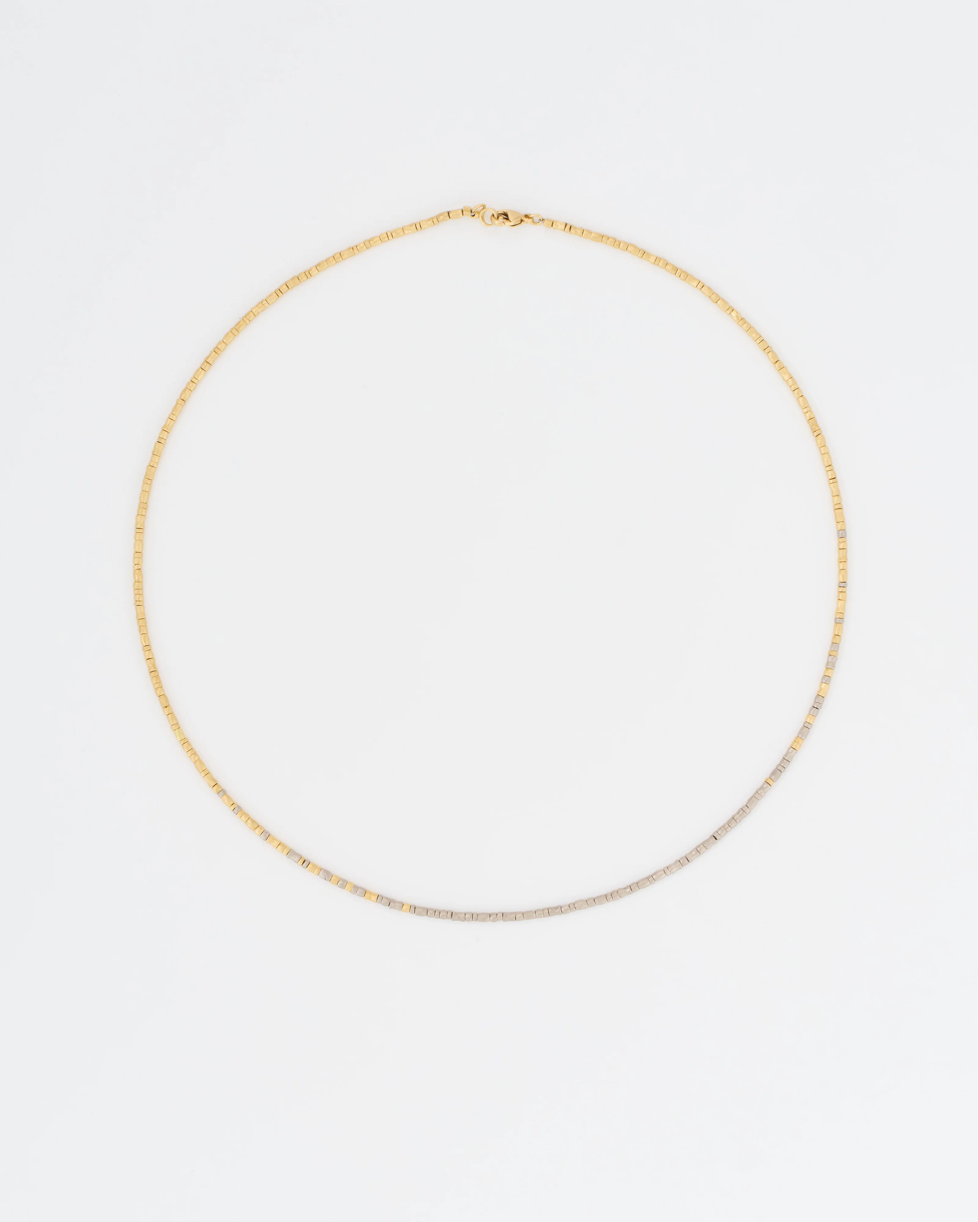 yellow gold and palladium roundels necklace - Image 4