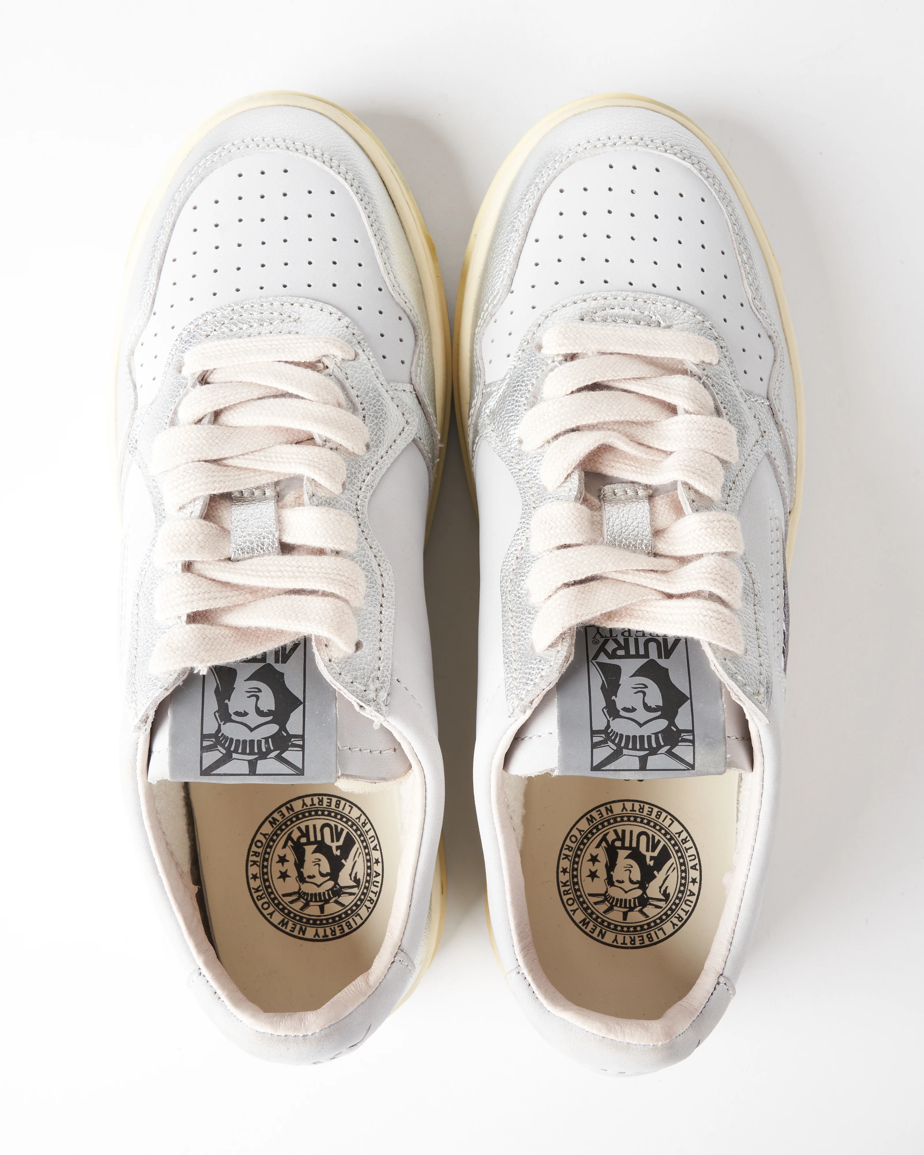 autry liberty open low - leather silver/grey - Image 3