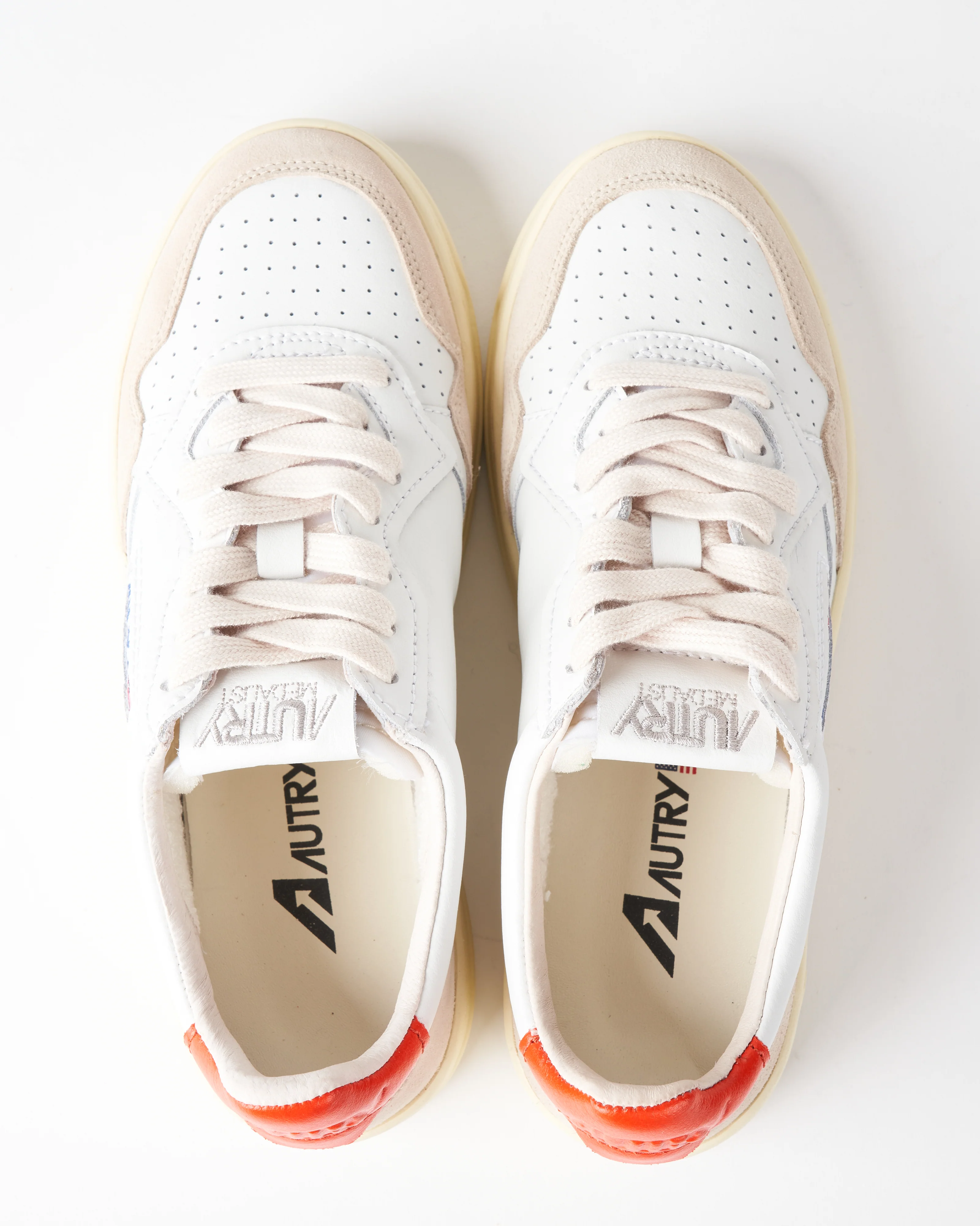 autry medalist - leather/suede white/orange - Image 3
