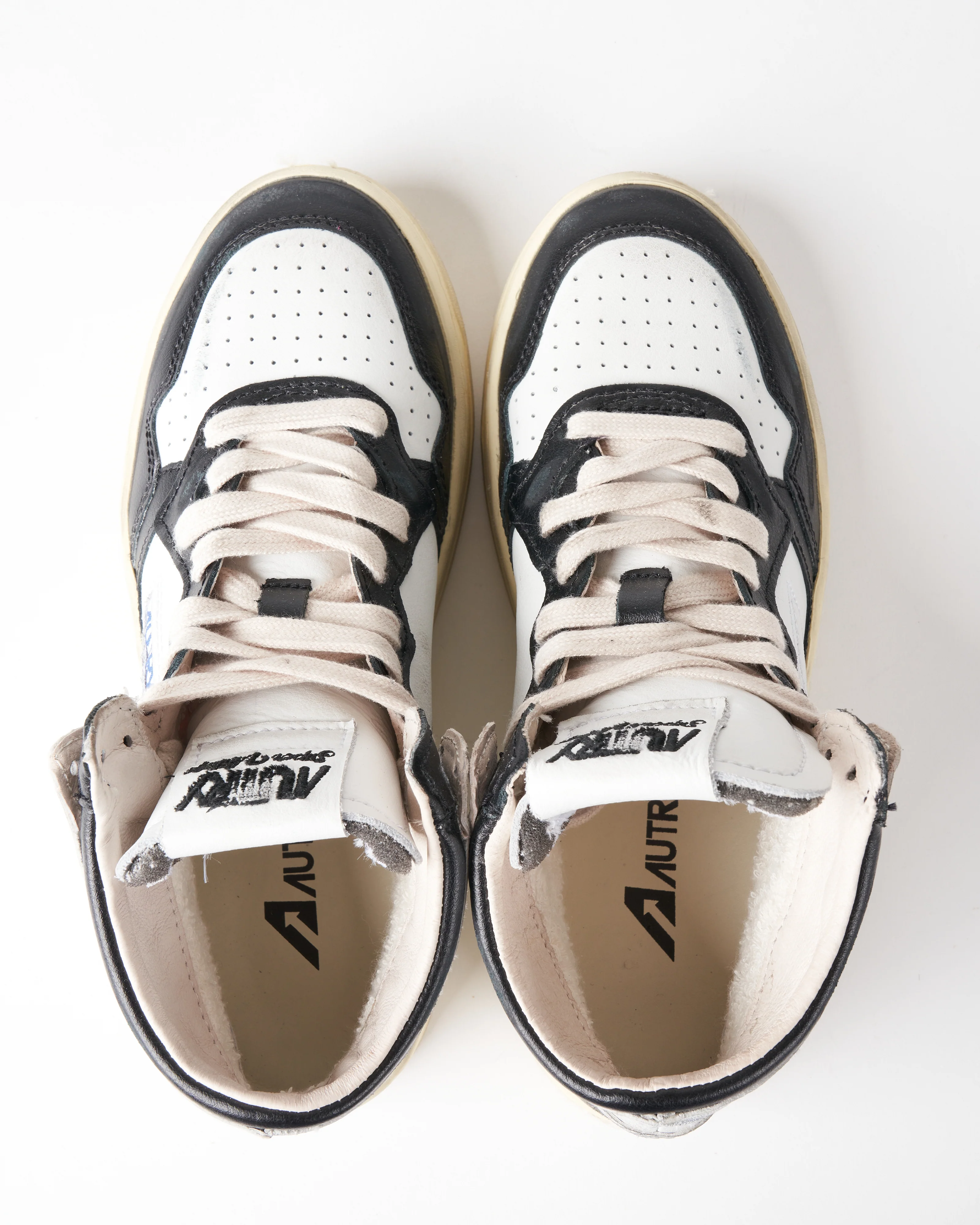 autry super vintage mid - leather white/black/silver - Image 3