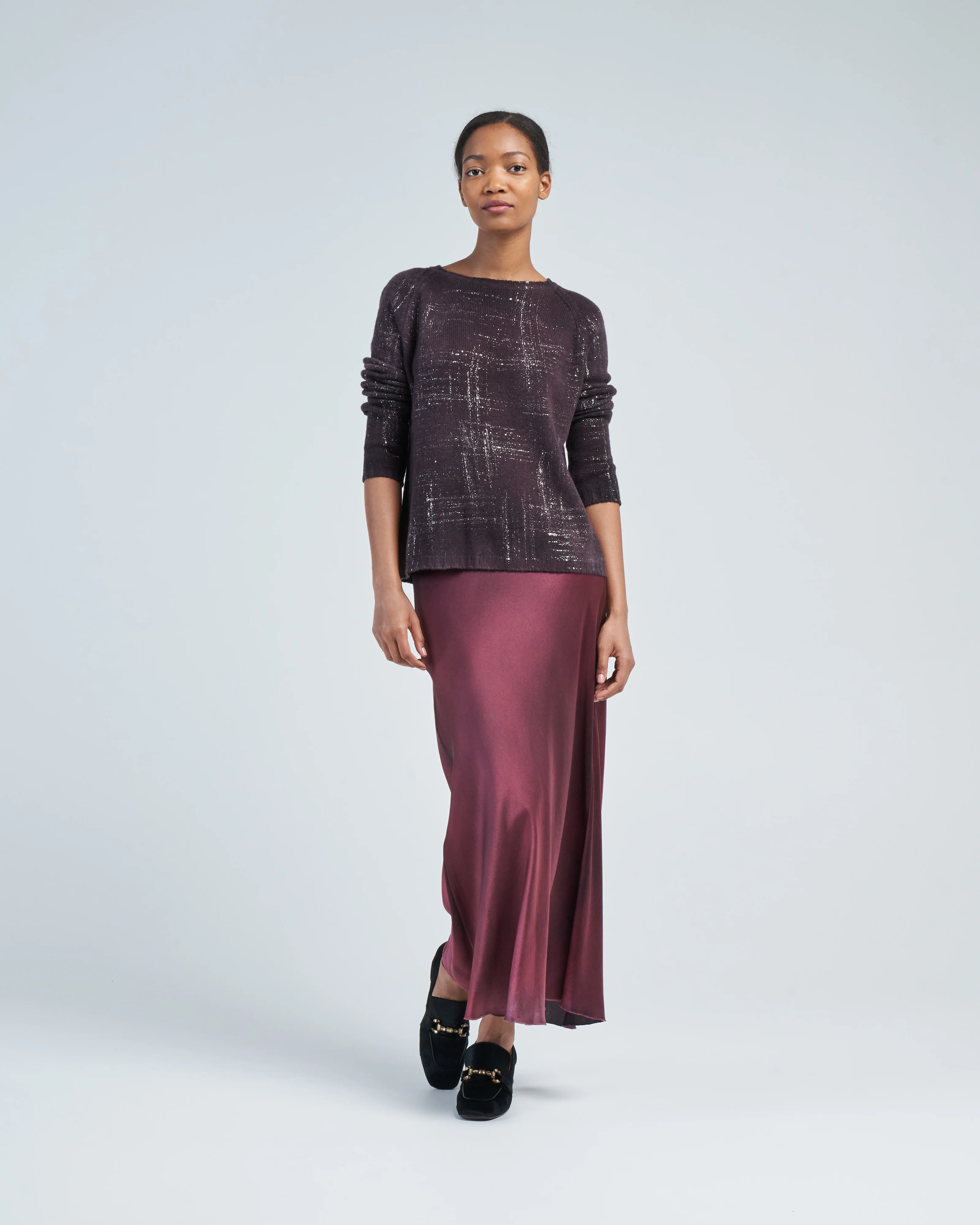 boat neck off gauge pullover with lamination - Image 2