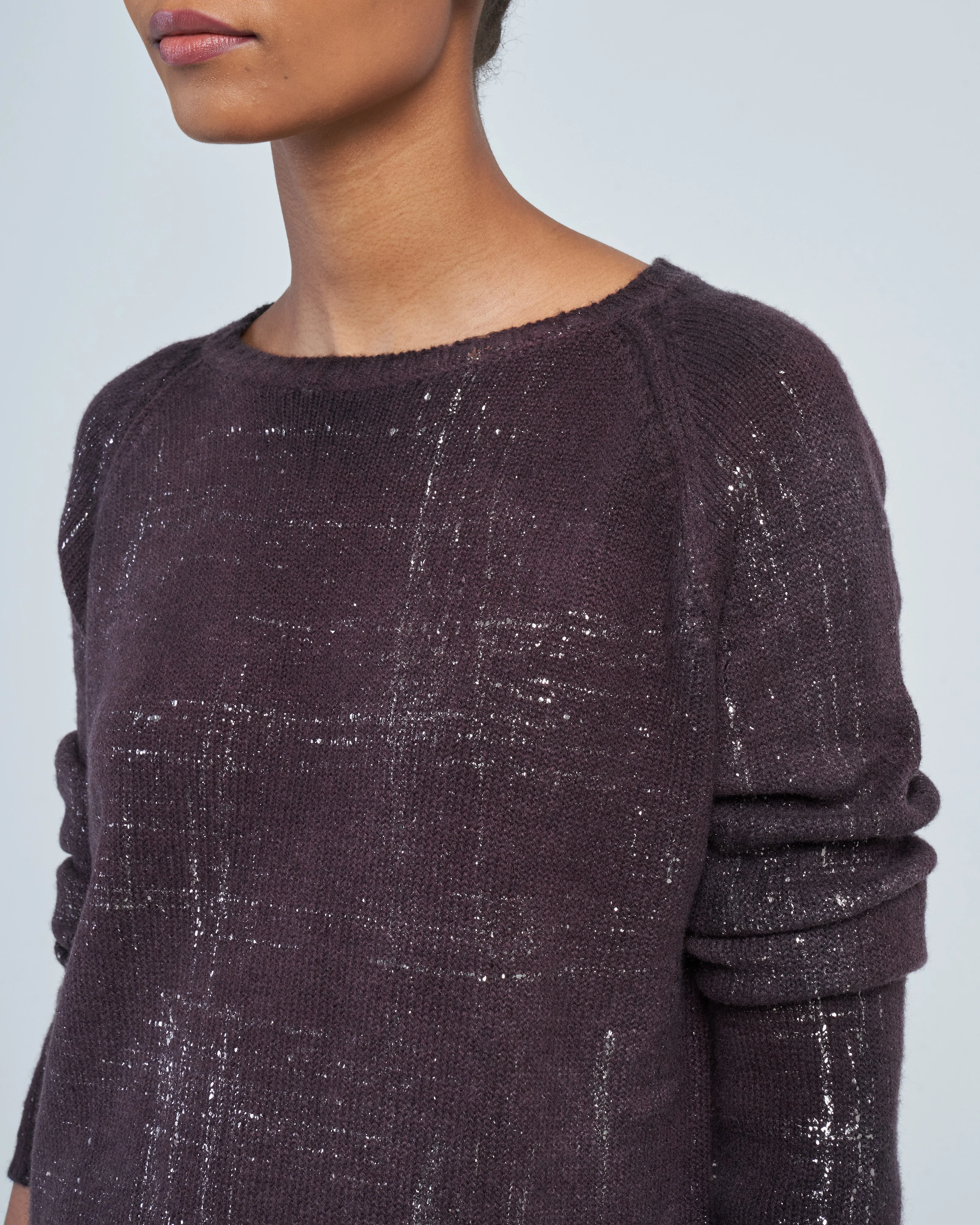 boat neck off gauge pullover with lamination - Image 5