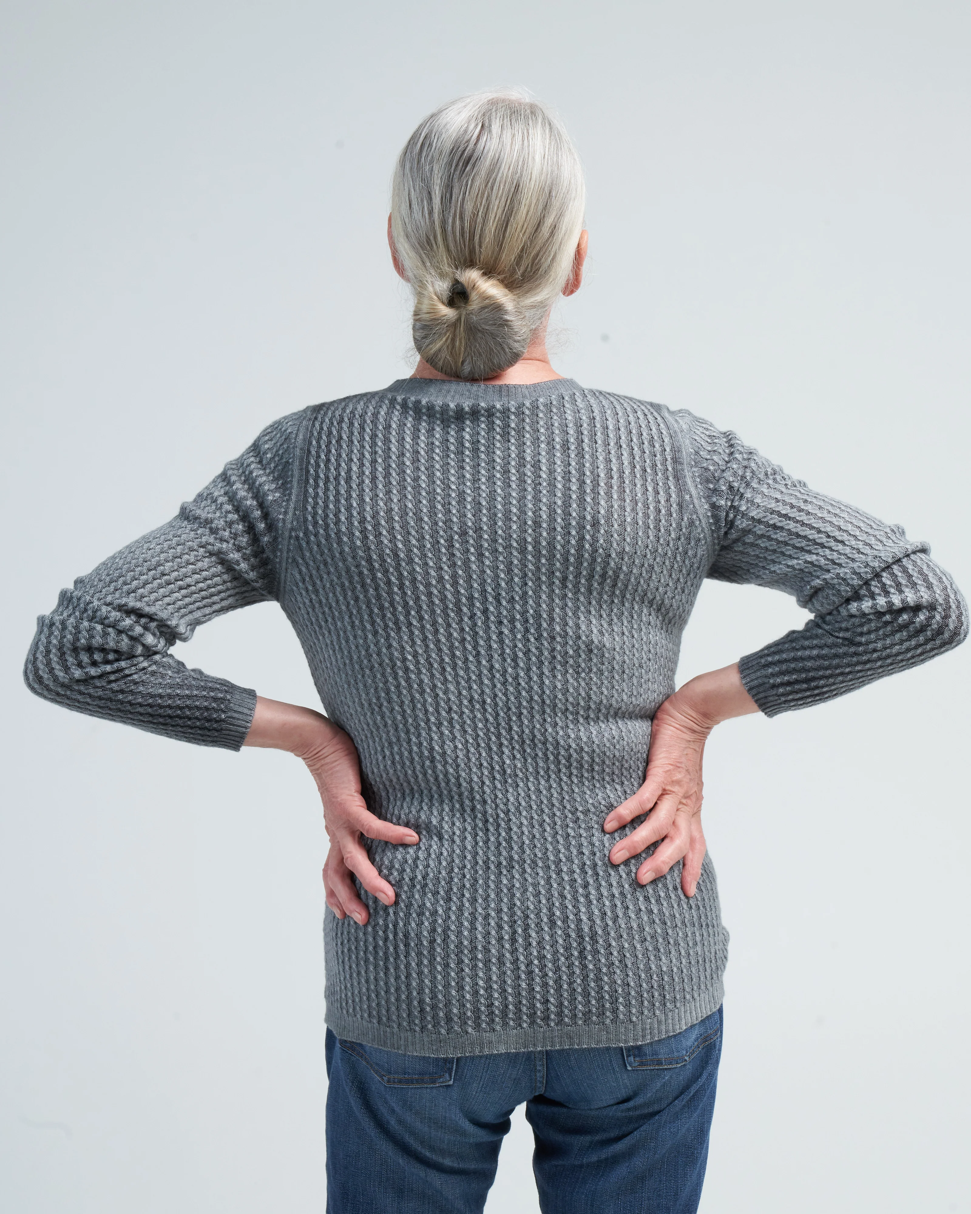 boat neck pullover with small cables - n/ghiaccio - Image 4