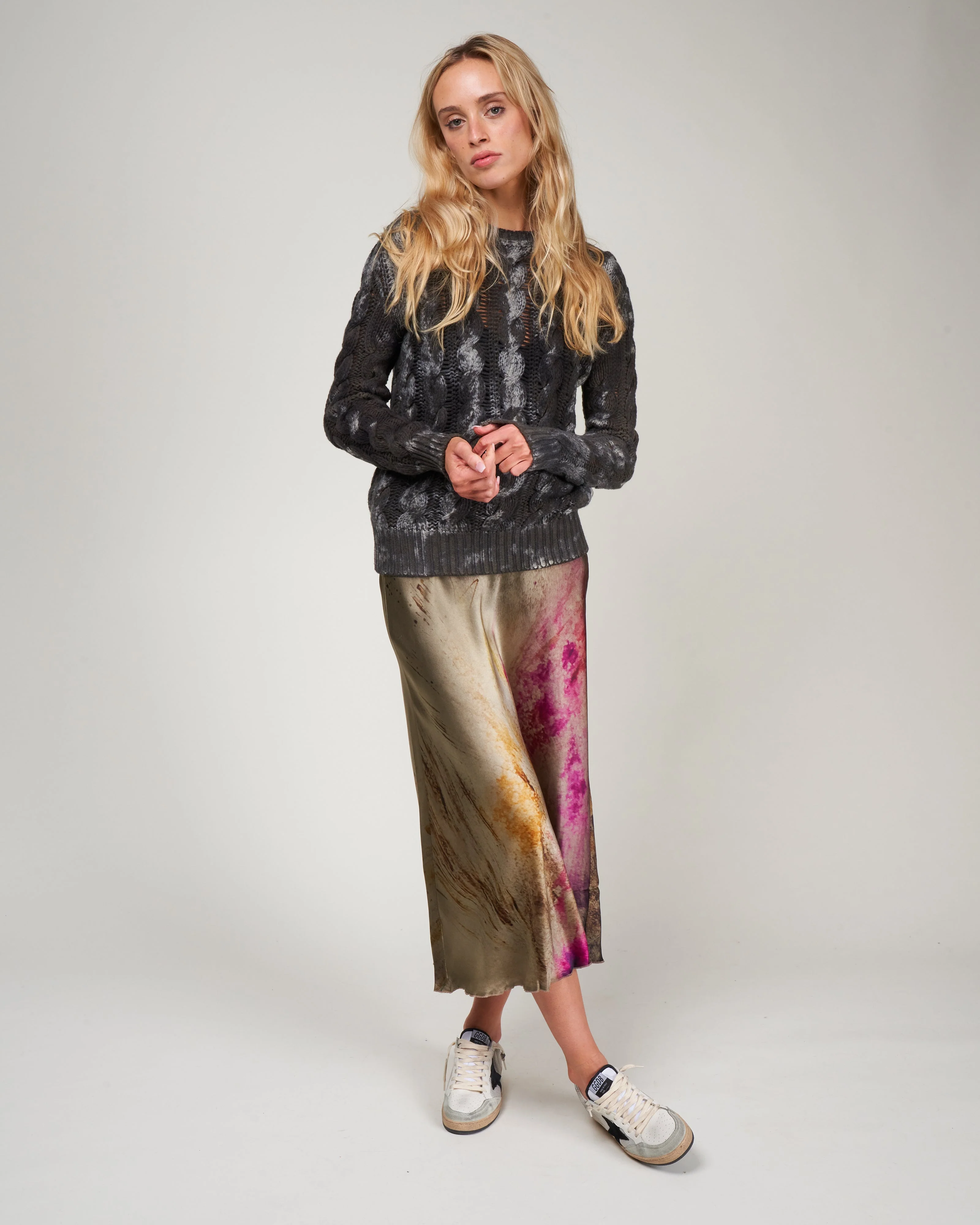 boreal braids round neck pullover - mushroom - Image 2
