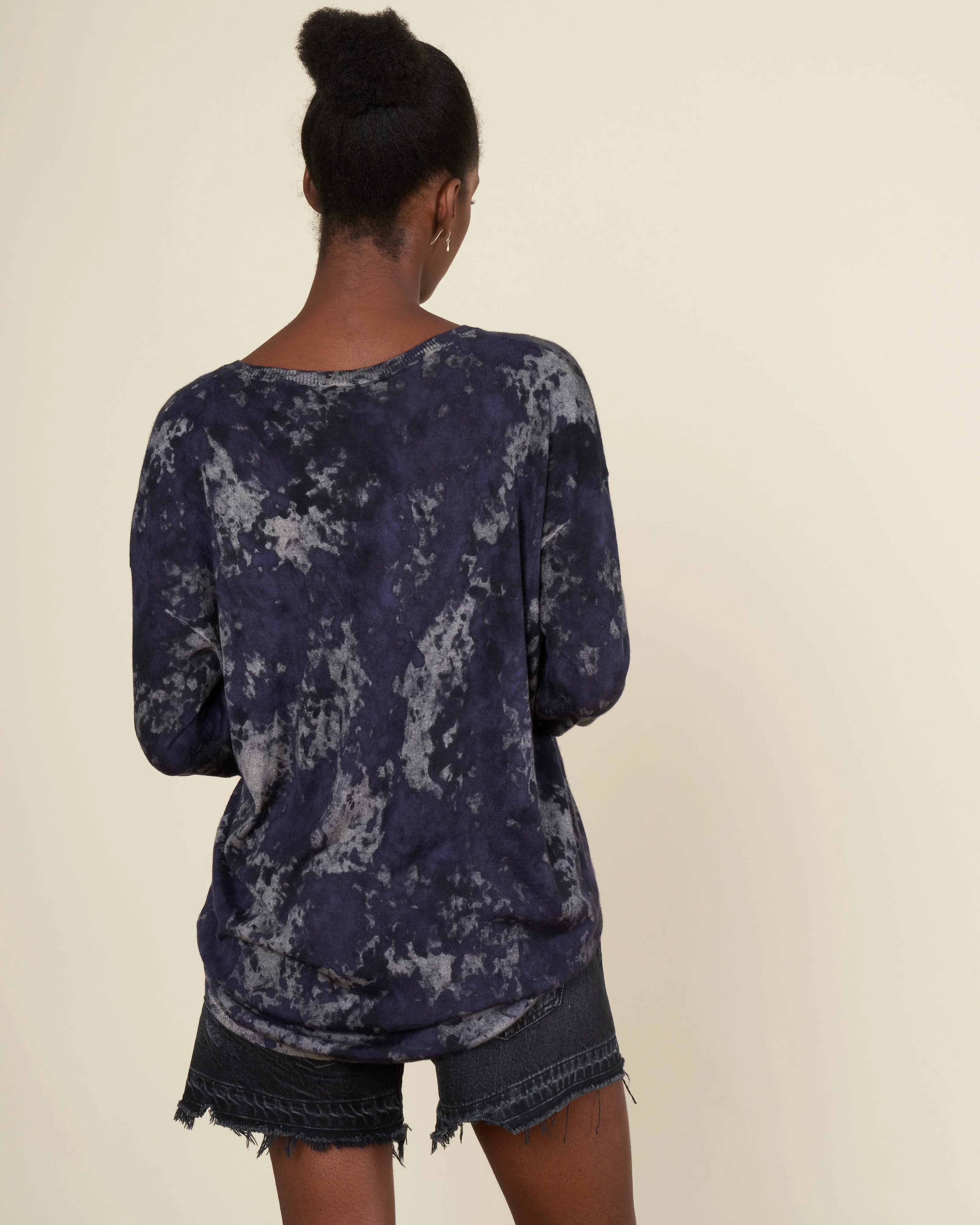 boreal oversize v neck pullover - prune - Image 4