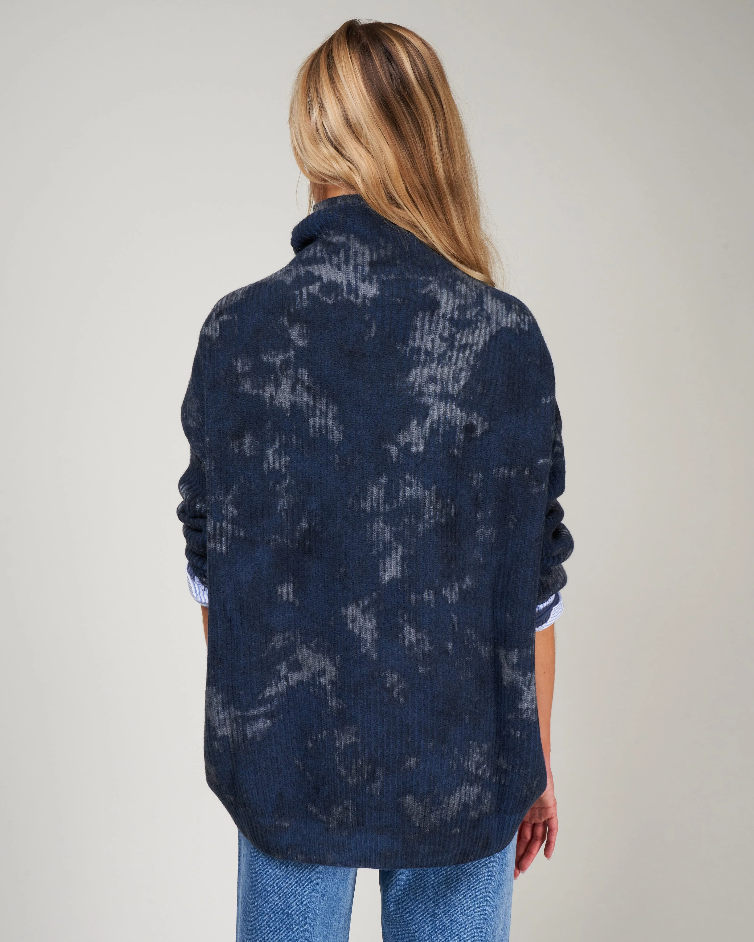 boreal ribbed high neck pullover - lake - Image 4
