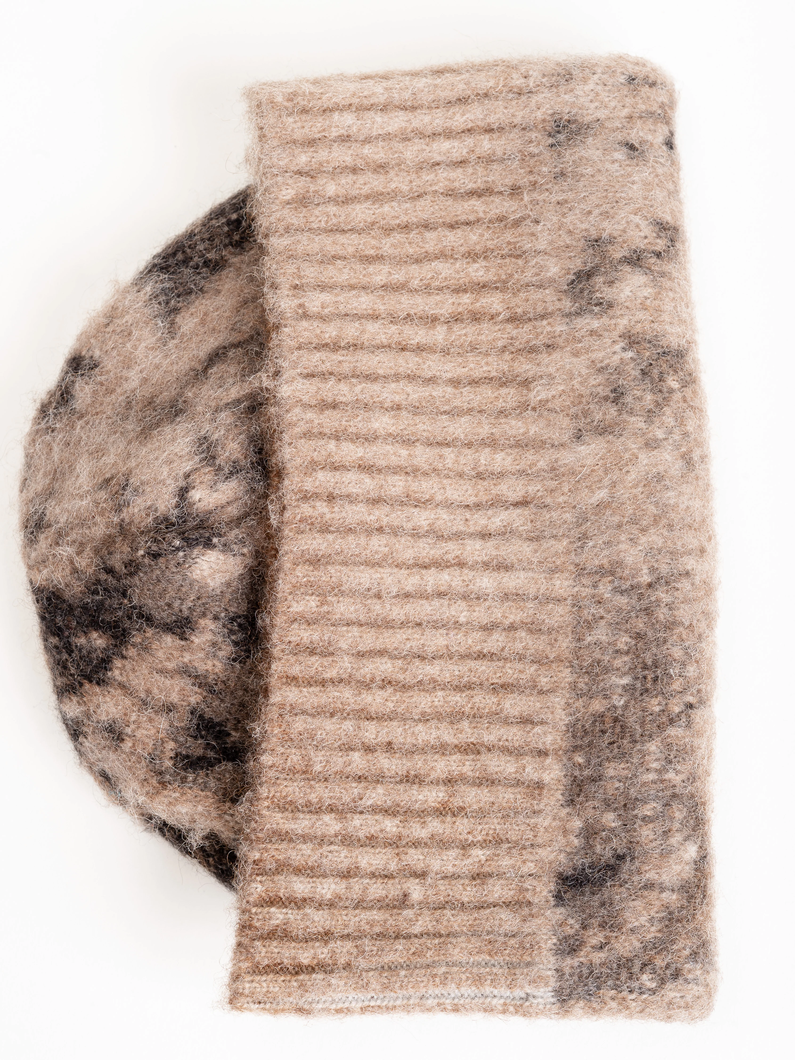 brushed jacquard beanie - suede - Image 3