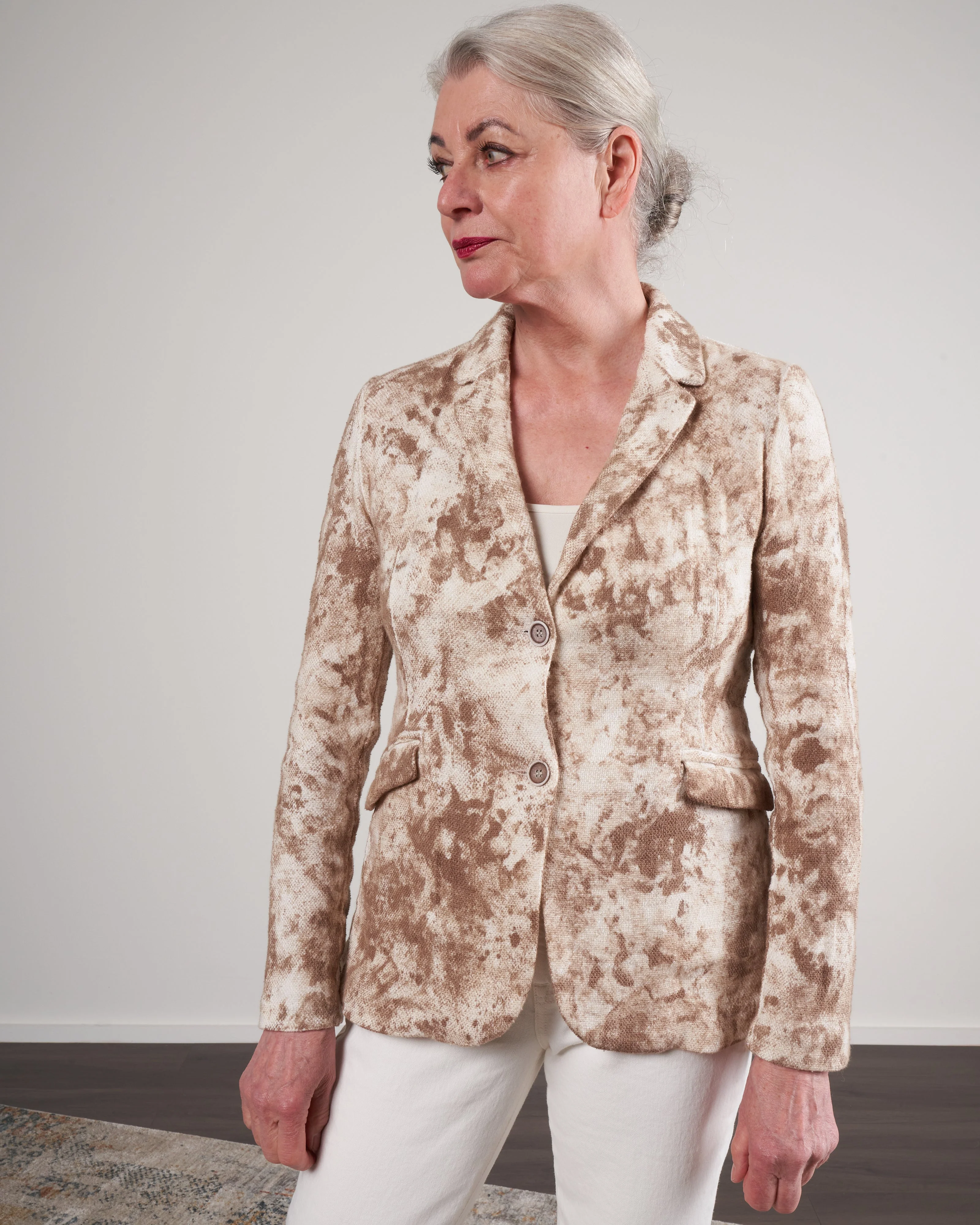 camouflage micro mat stitch rever jacket - sughero - Image 3