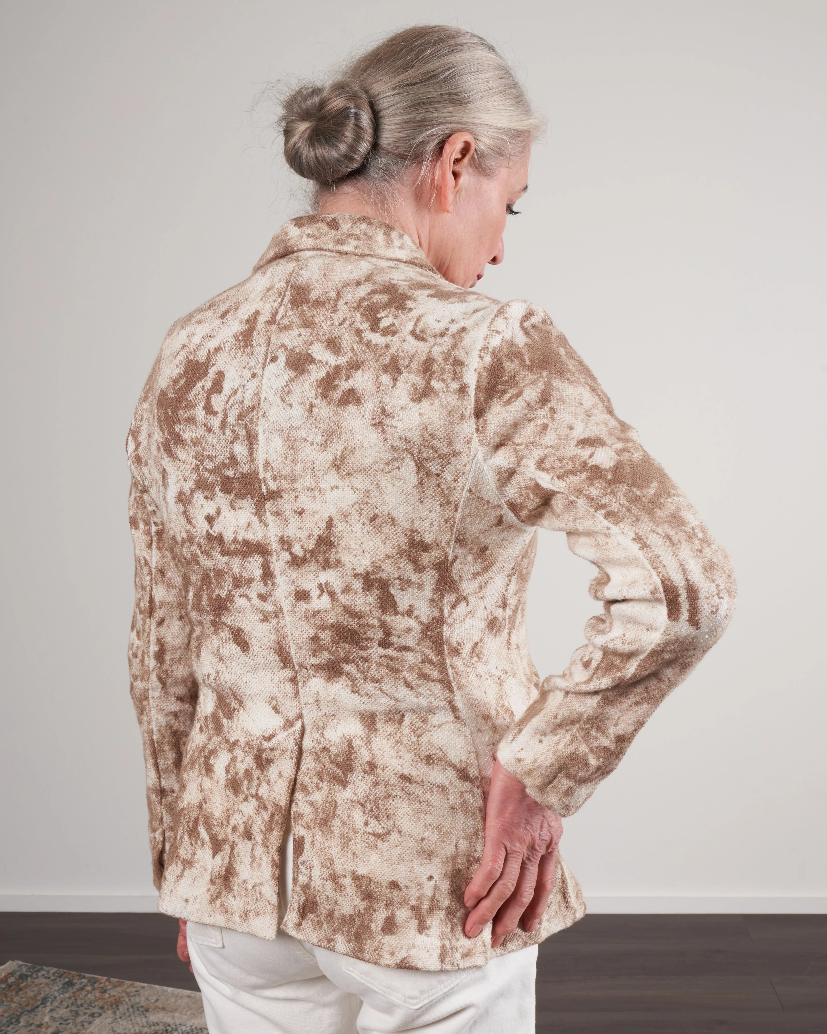 camouflage micro mat stitch rever jacket - sughero - Image 4