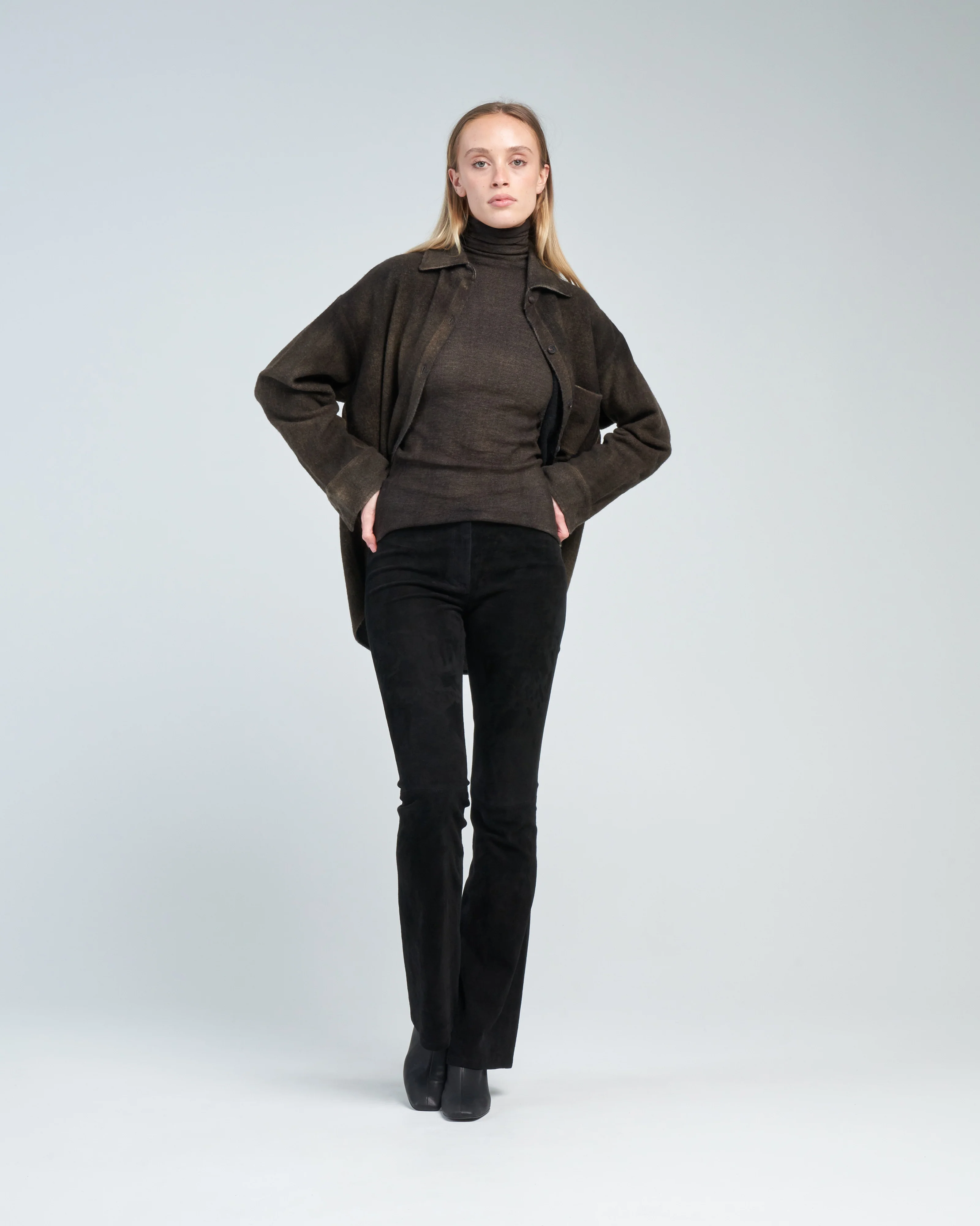 cashmere wool net fabric shirt - Image 3