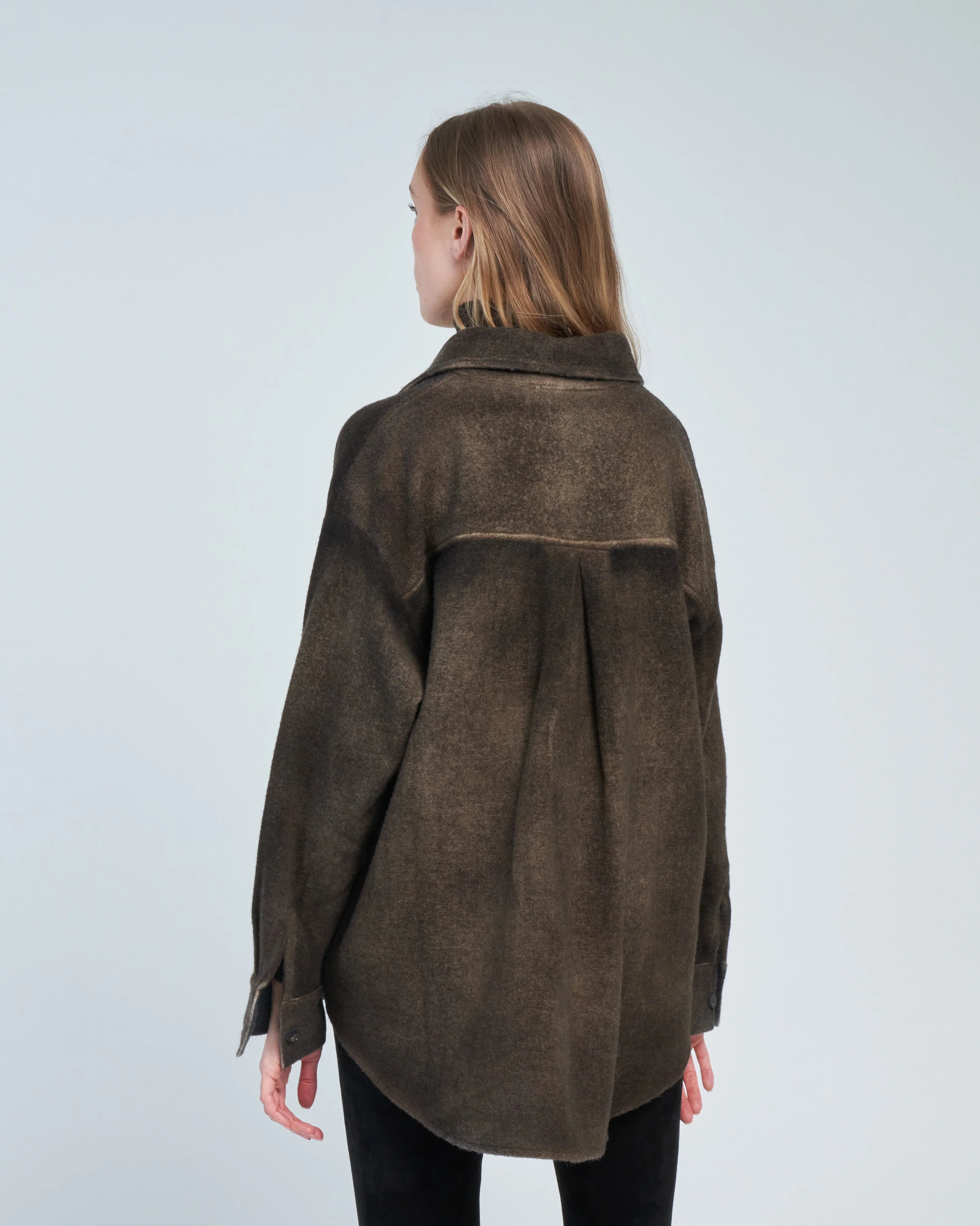 cashmere wool net fabric shirt - Image 5