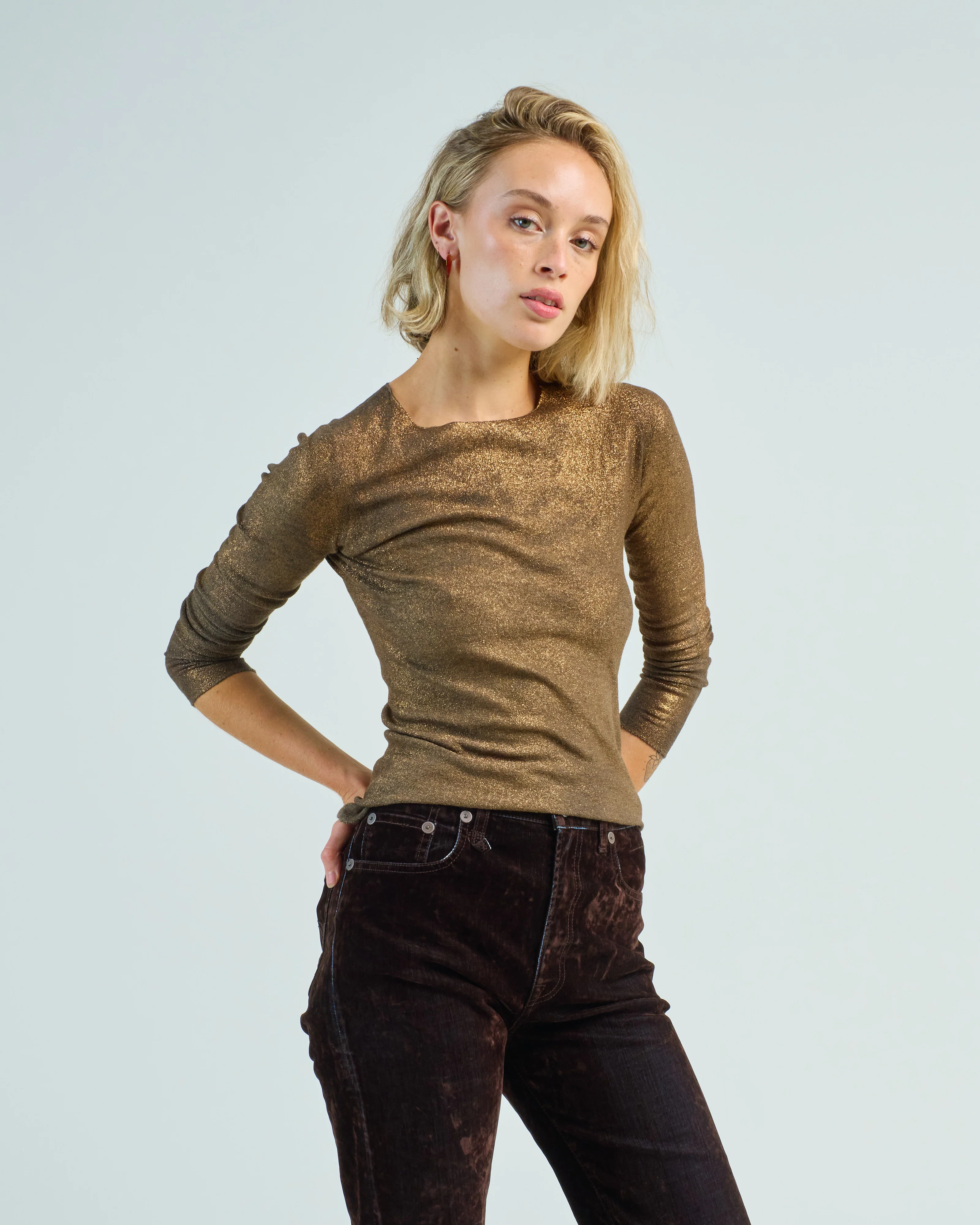 crew neck reversible stretch pullover - Image 3