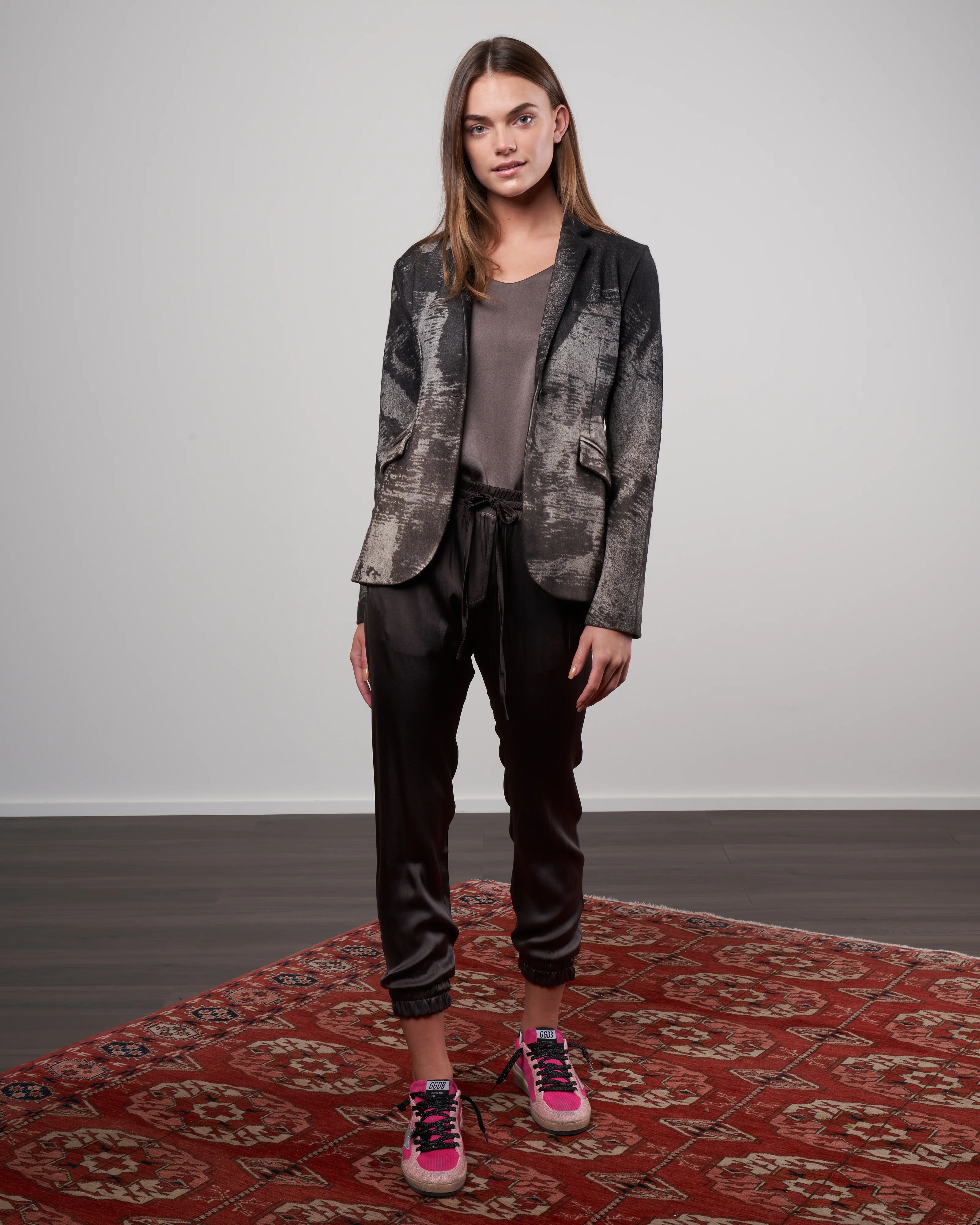 degrade' felted rever jacket with laser effect - carruba - Image 2