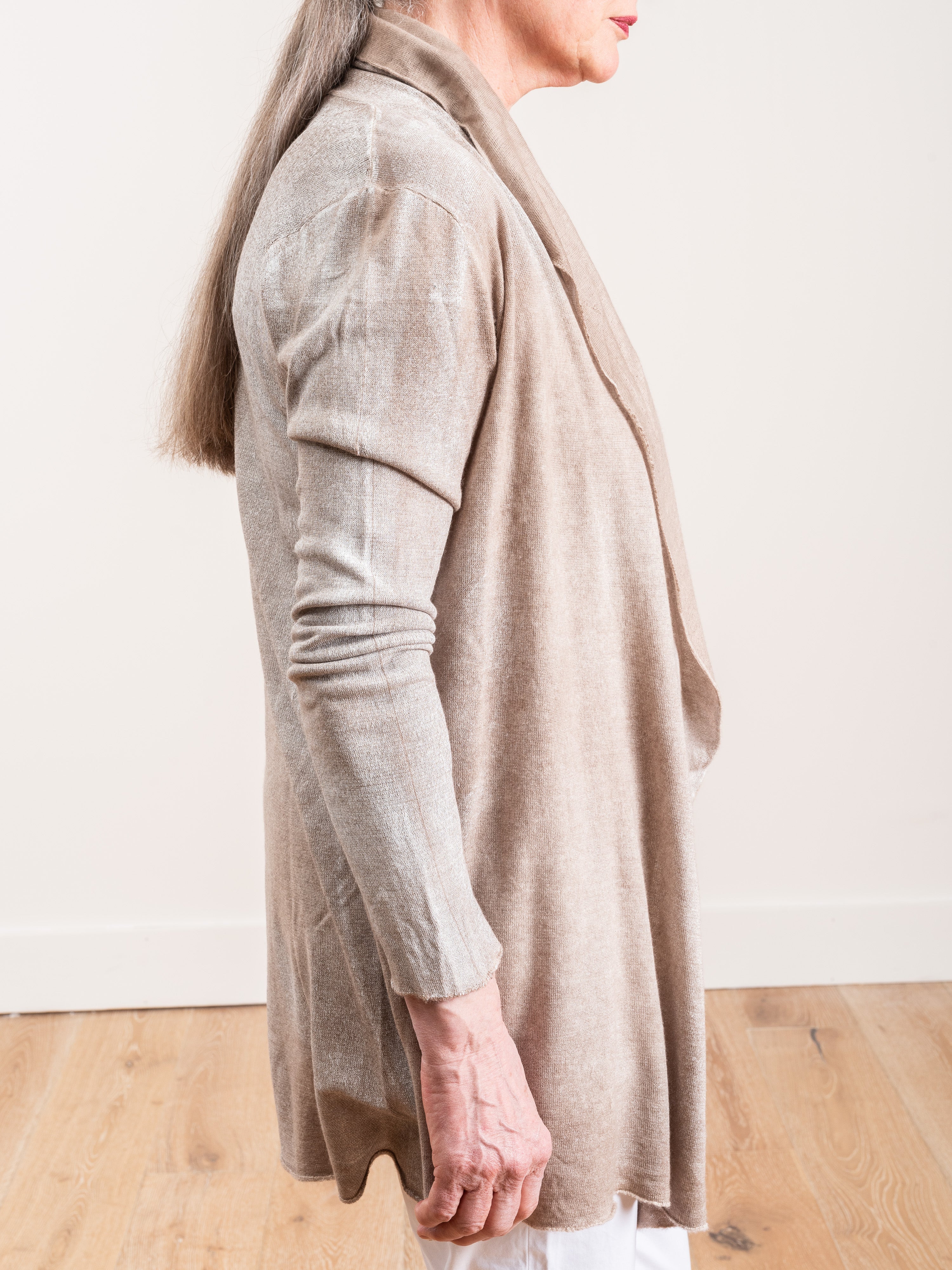 draped shawl cardigan - Image 4