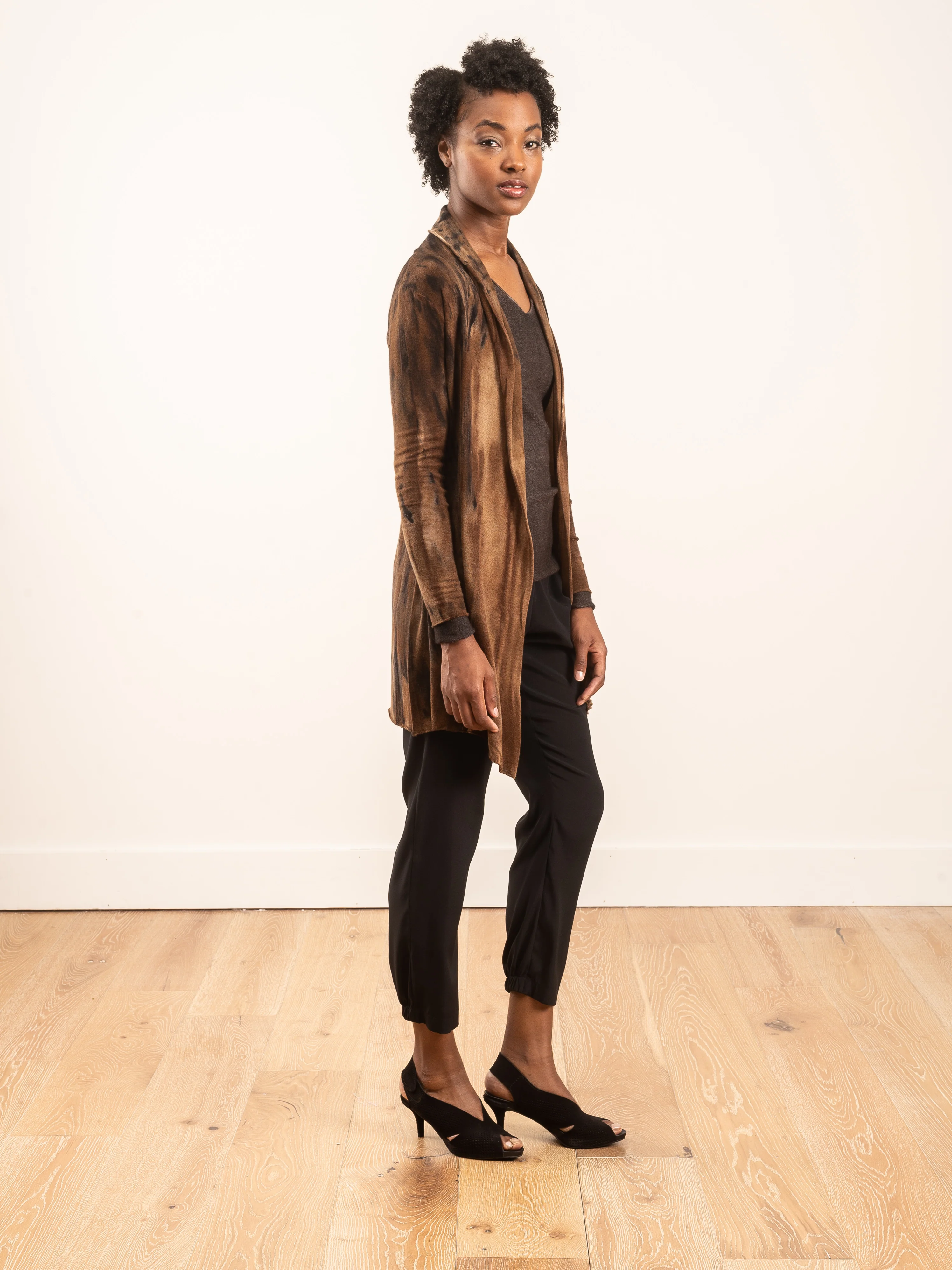 draped shawl cardigan with galactic effect - Image 2