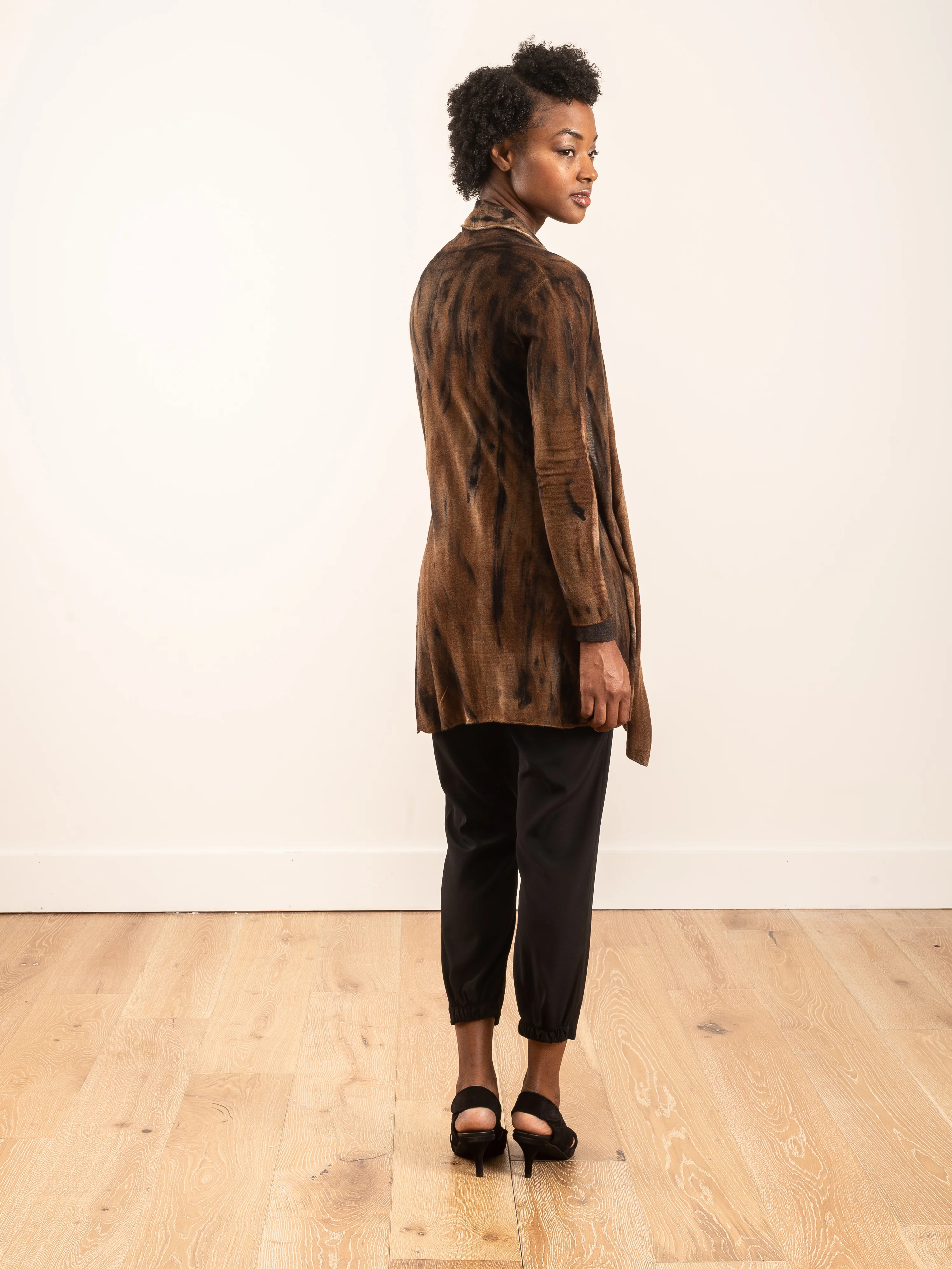 draped shawl cardigan with galactic effect - Image 4