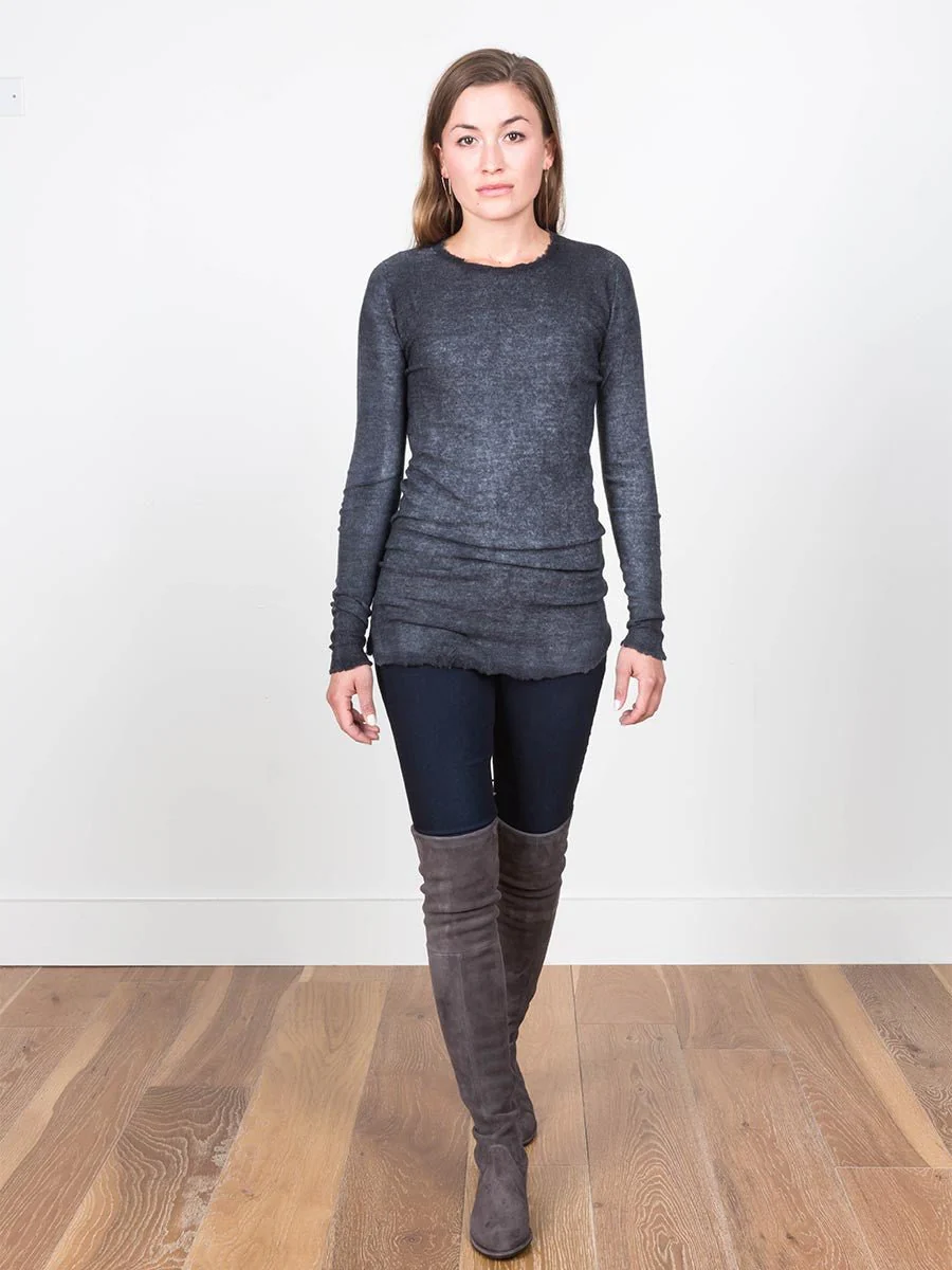 dyed pullover - stone