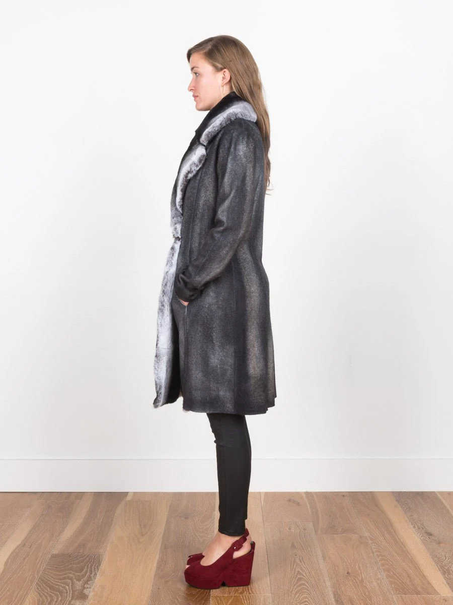 fur lapel coat - Image 2