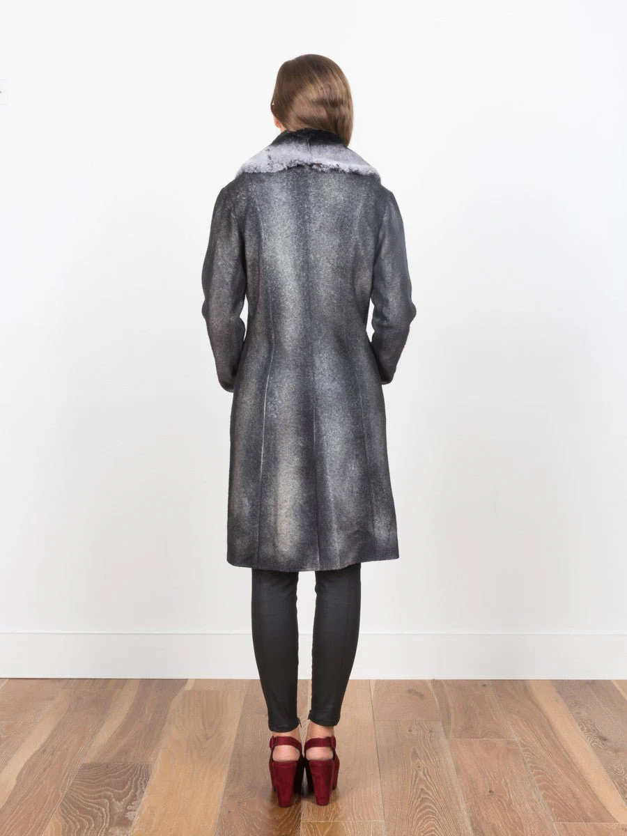 fur lapel coat - Image 3