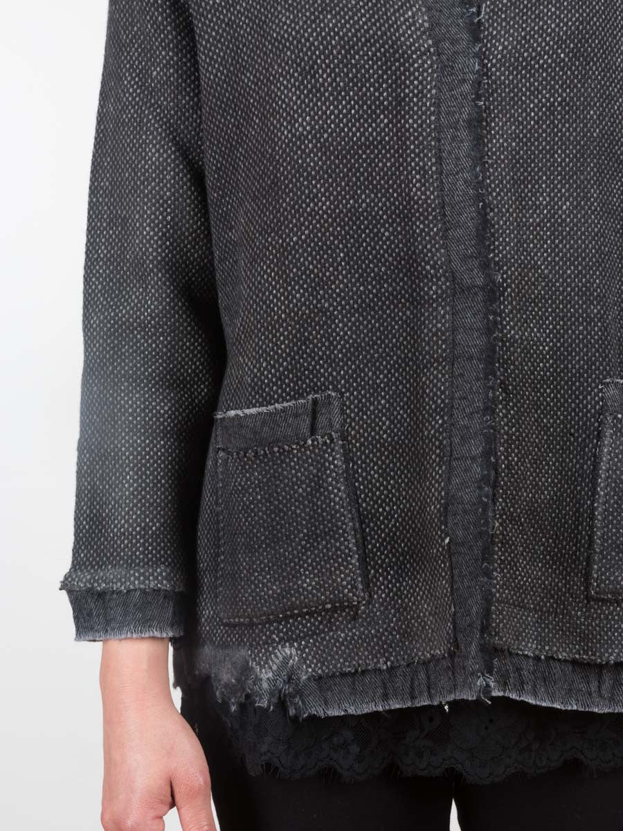 cropped sleeve sweater - Image 6