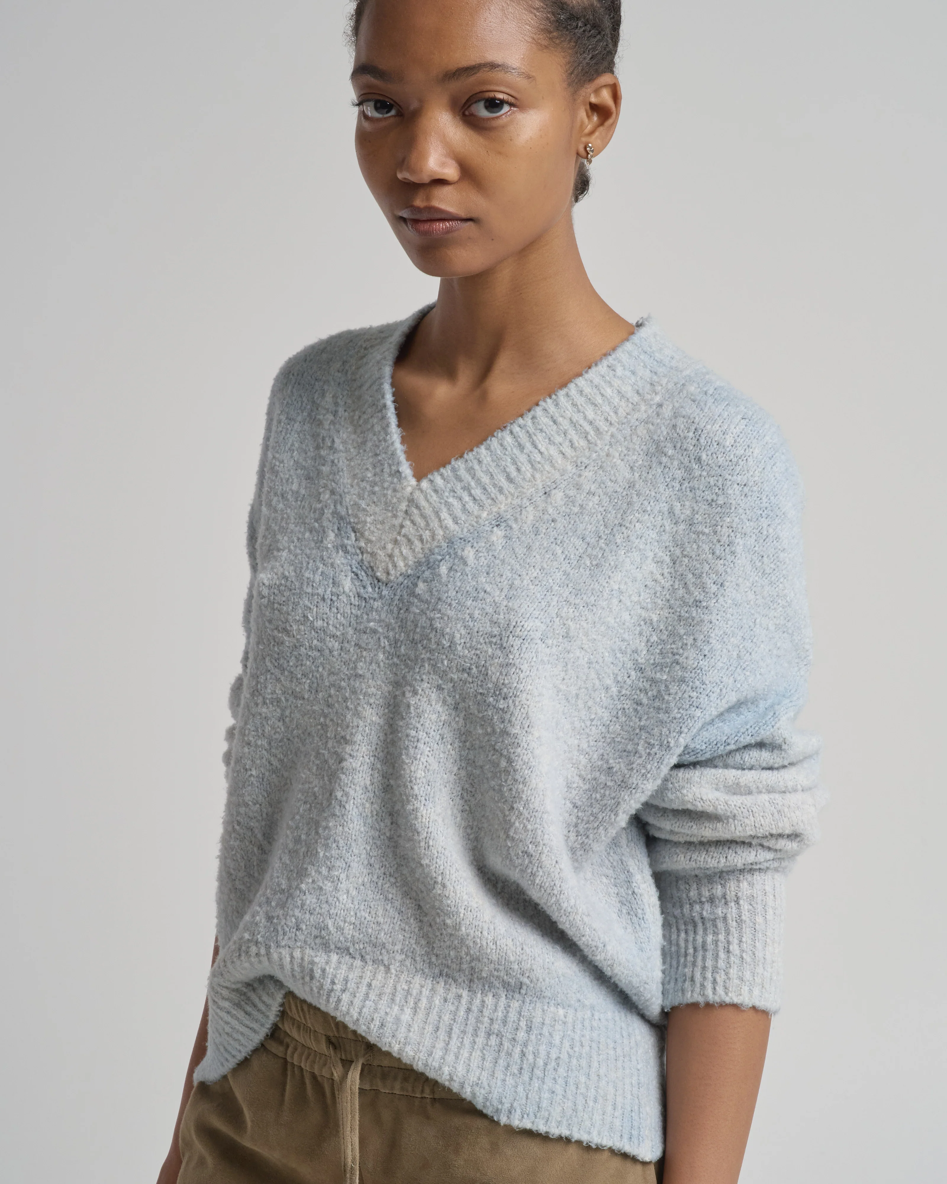 hand painted cotton v neck pullover - Image 5