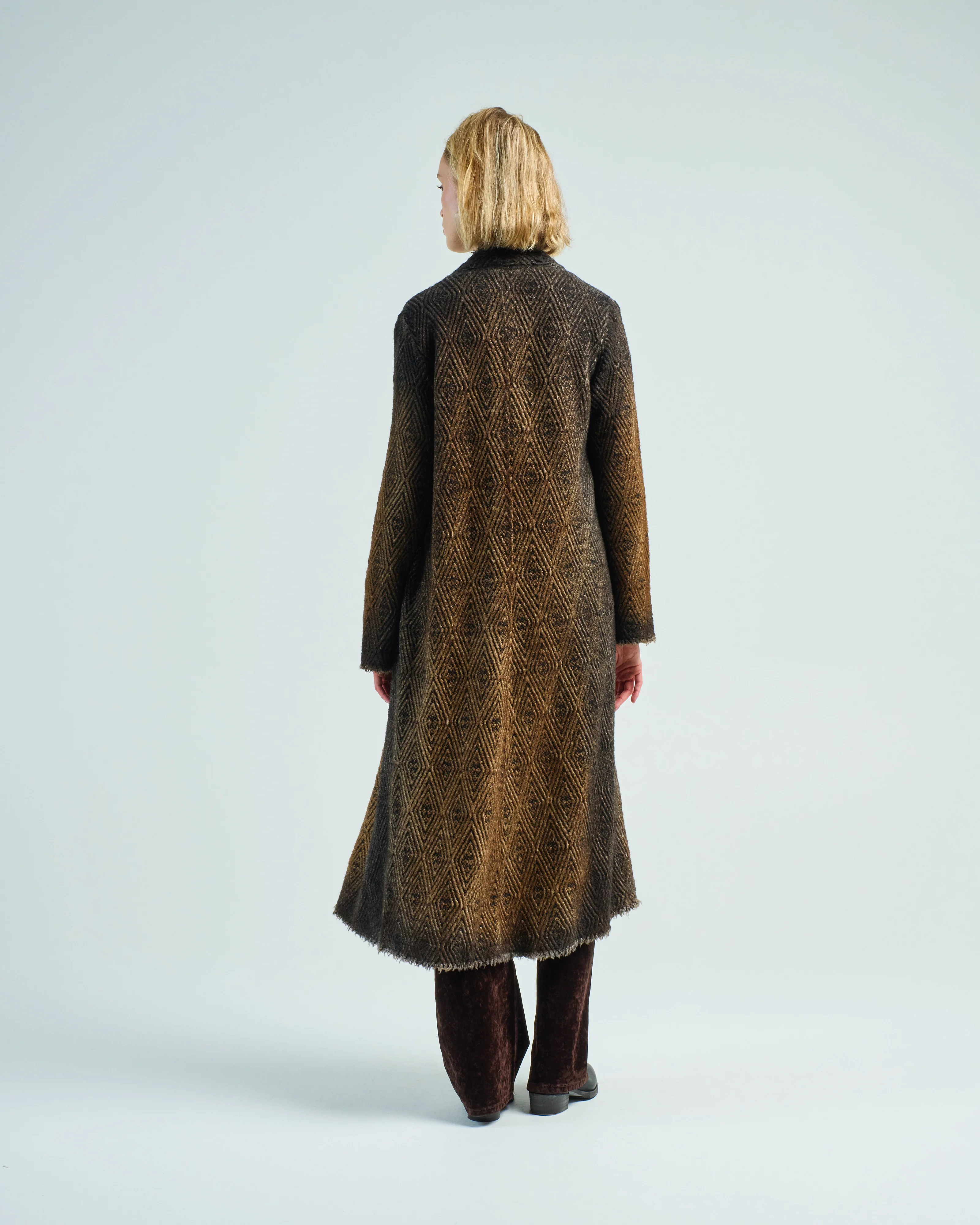 hand painted jacquard wax duster with black shadows - Image 5